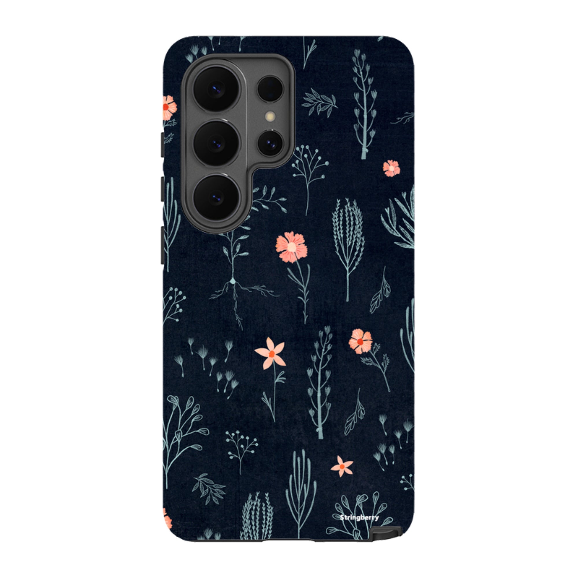 Samsung Tough Case - Floral Light Blue And Pink By Katherine Quinn