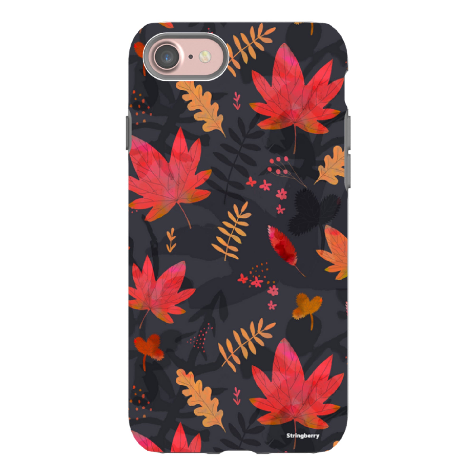 iPhone Tough Case - Autumn Leaves Dark