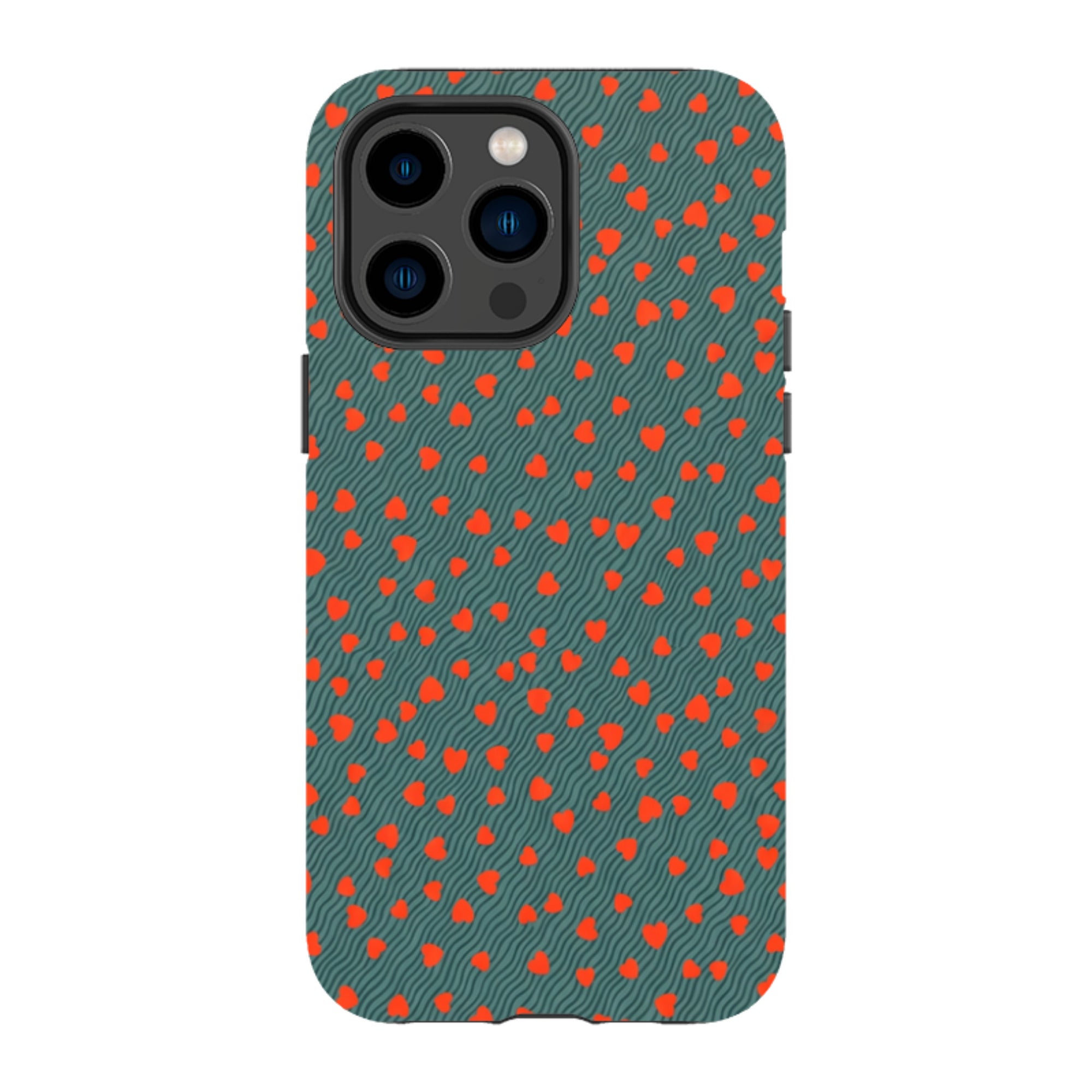 iPhone Tough Case - Red Hearts
