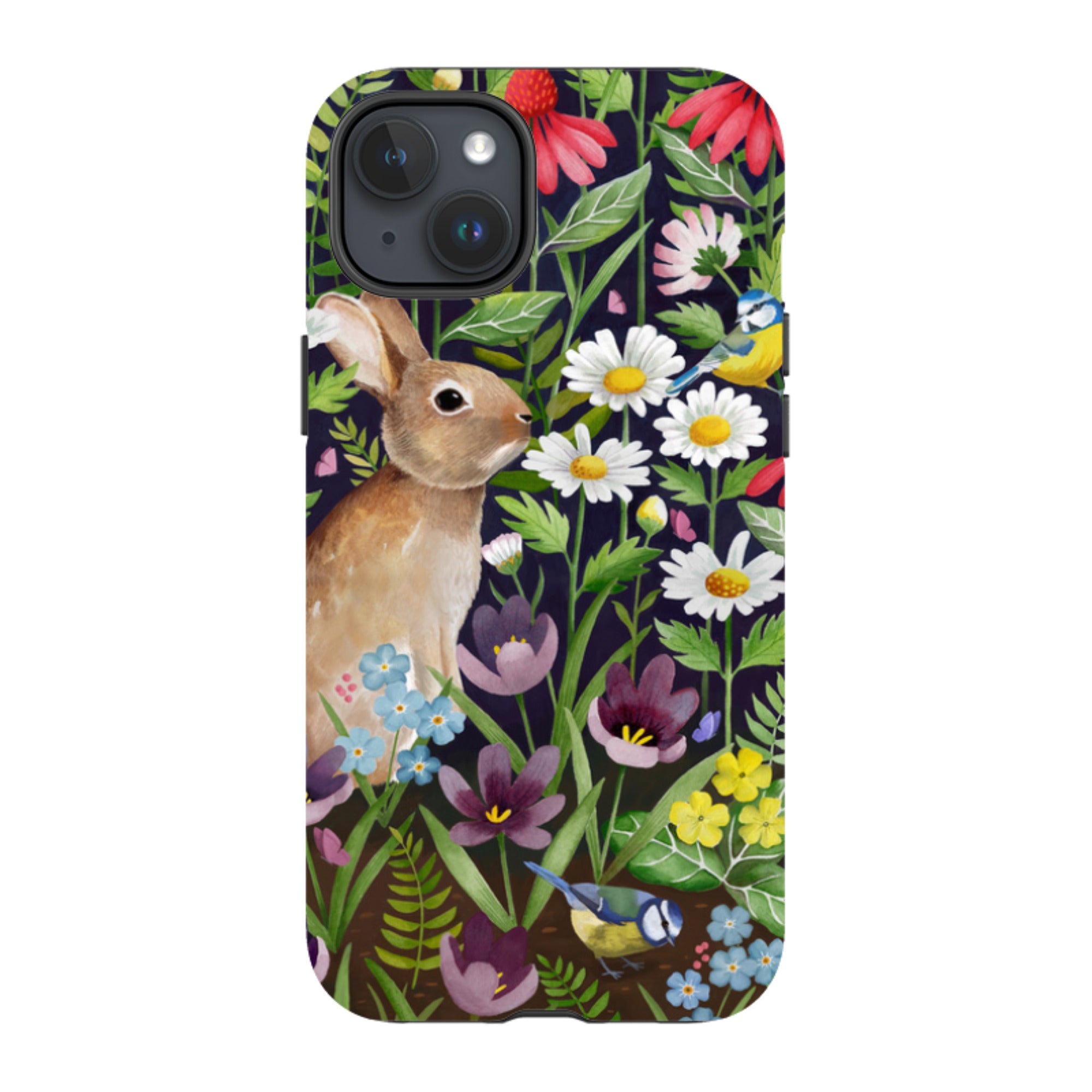 iPhone Tough Case - Rabbit And Wildflowers By Bex Parkin