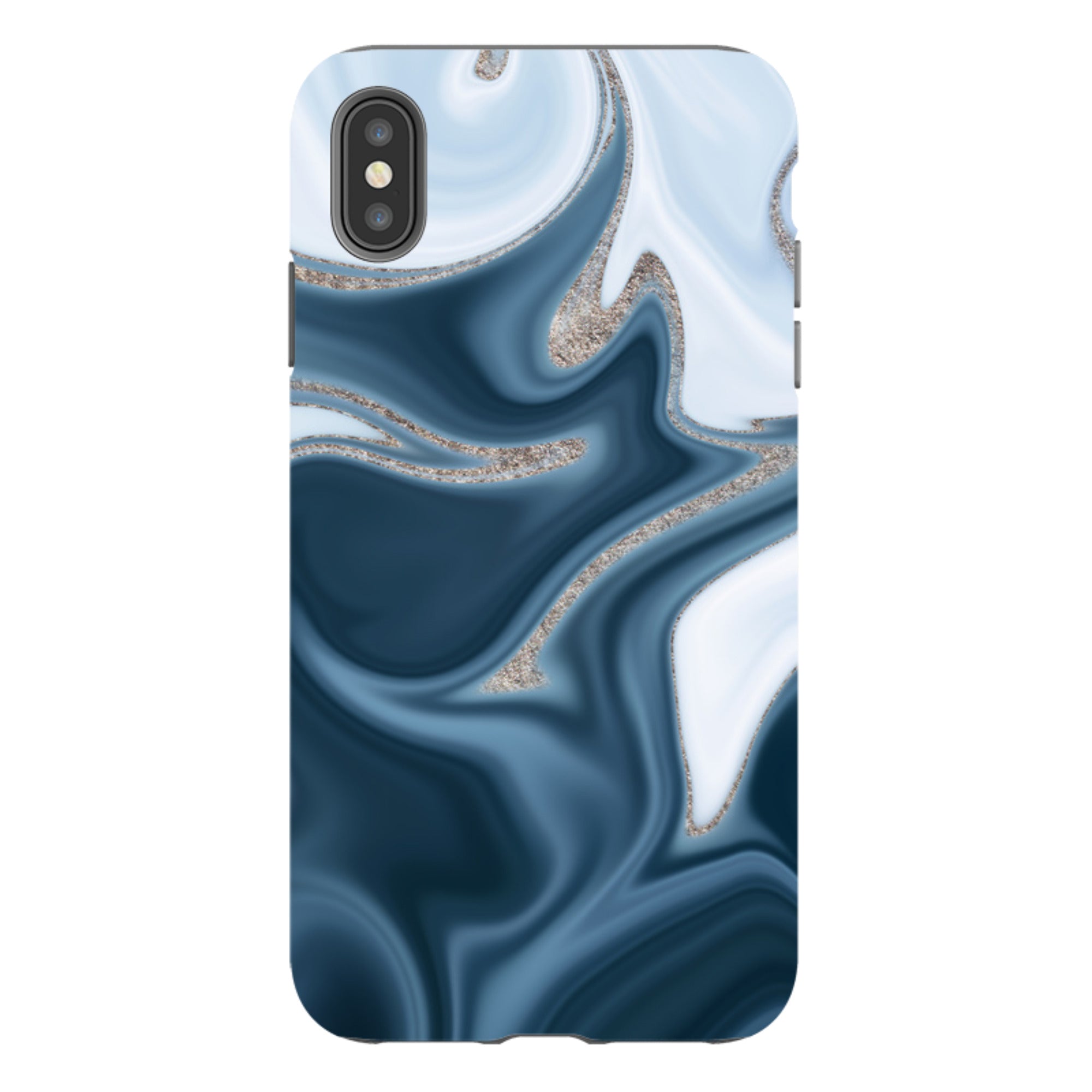iPhone Tough Case - Blue Ice (case does not glitter)