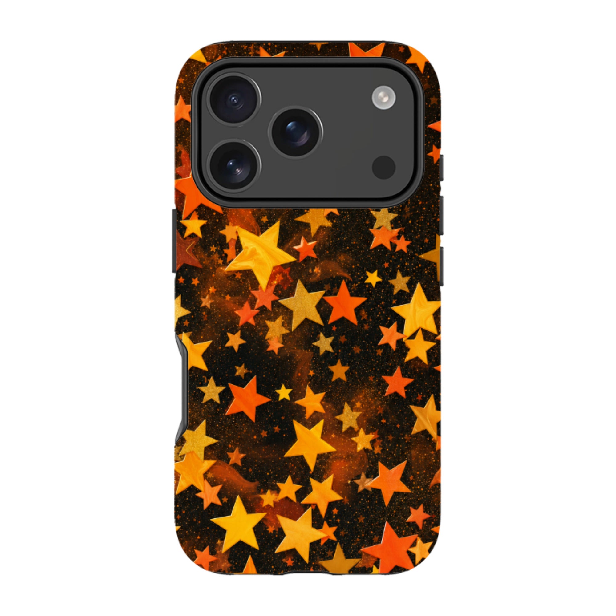 iPhone Tough Case - Orange Galaxy Star