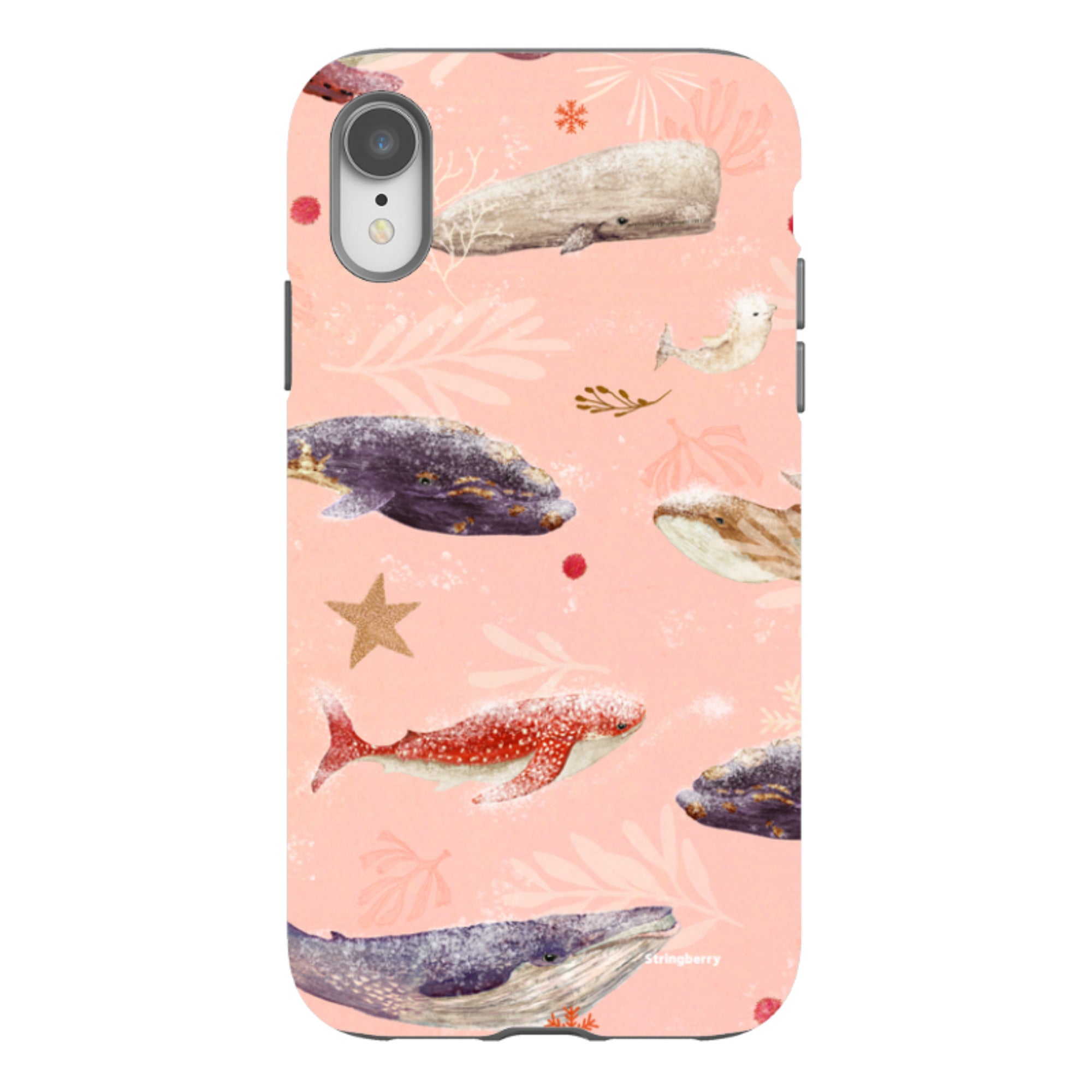 iPhone Tough Case - Sugar Plum Whales By Katherine Quinn