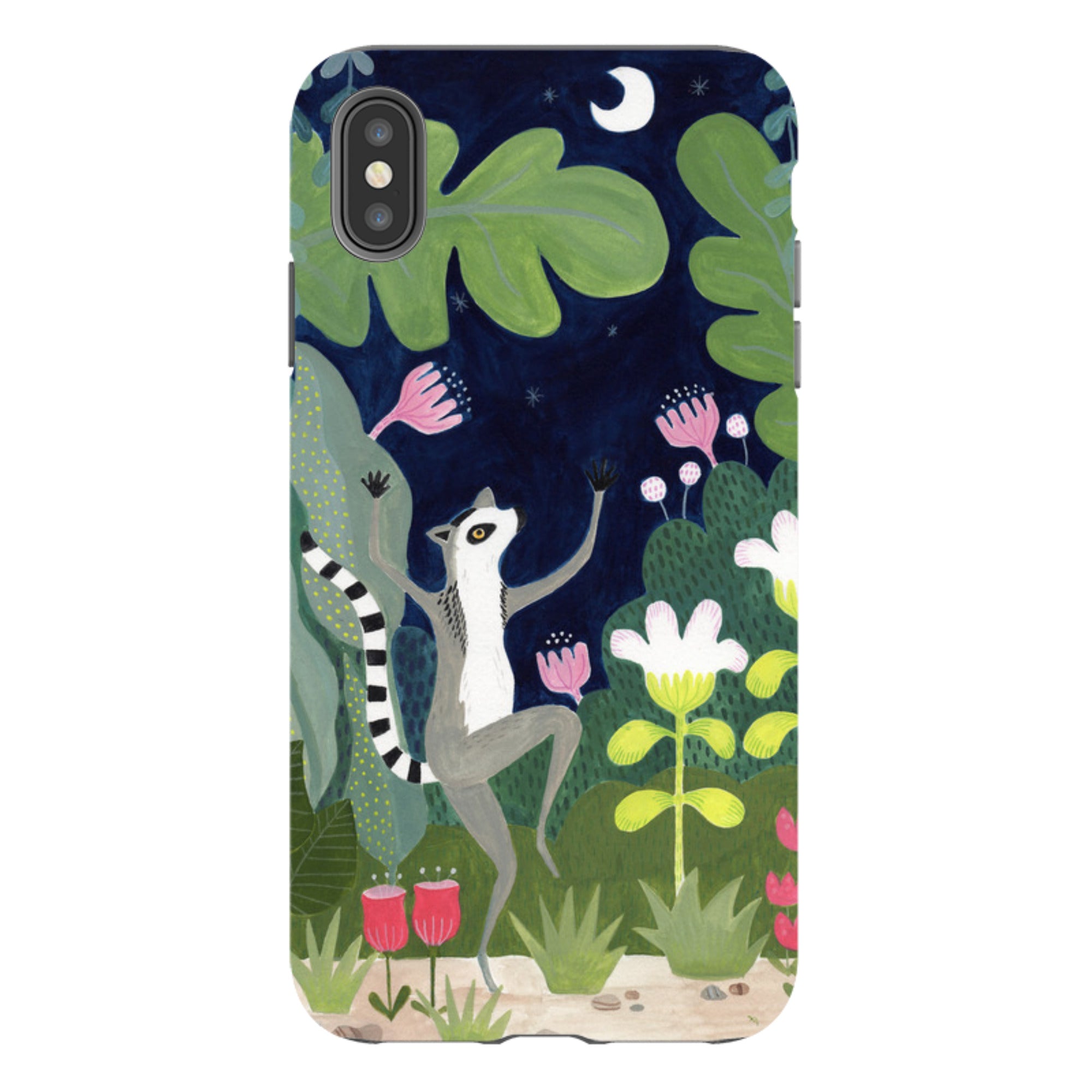 iPhone Tough Case - Dancing Lemur By Bex Parkin