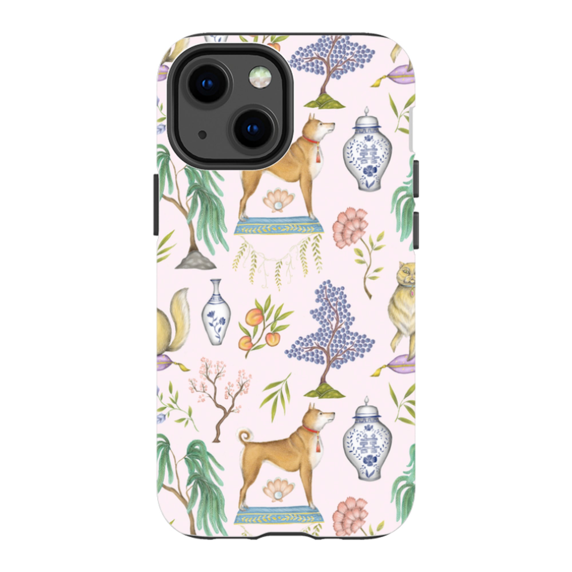iPhone Tough Case - Chinoiserie Menagerie Pink By Catherine Rowe