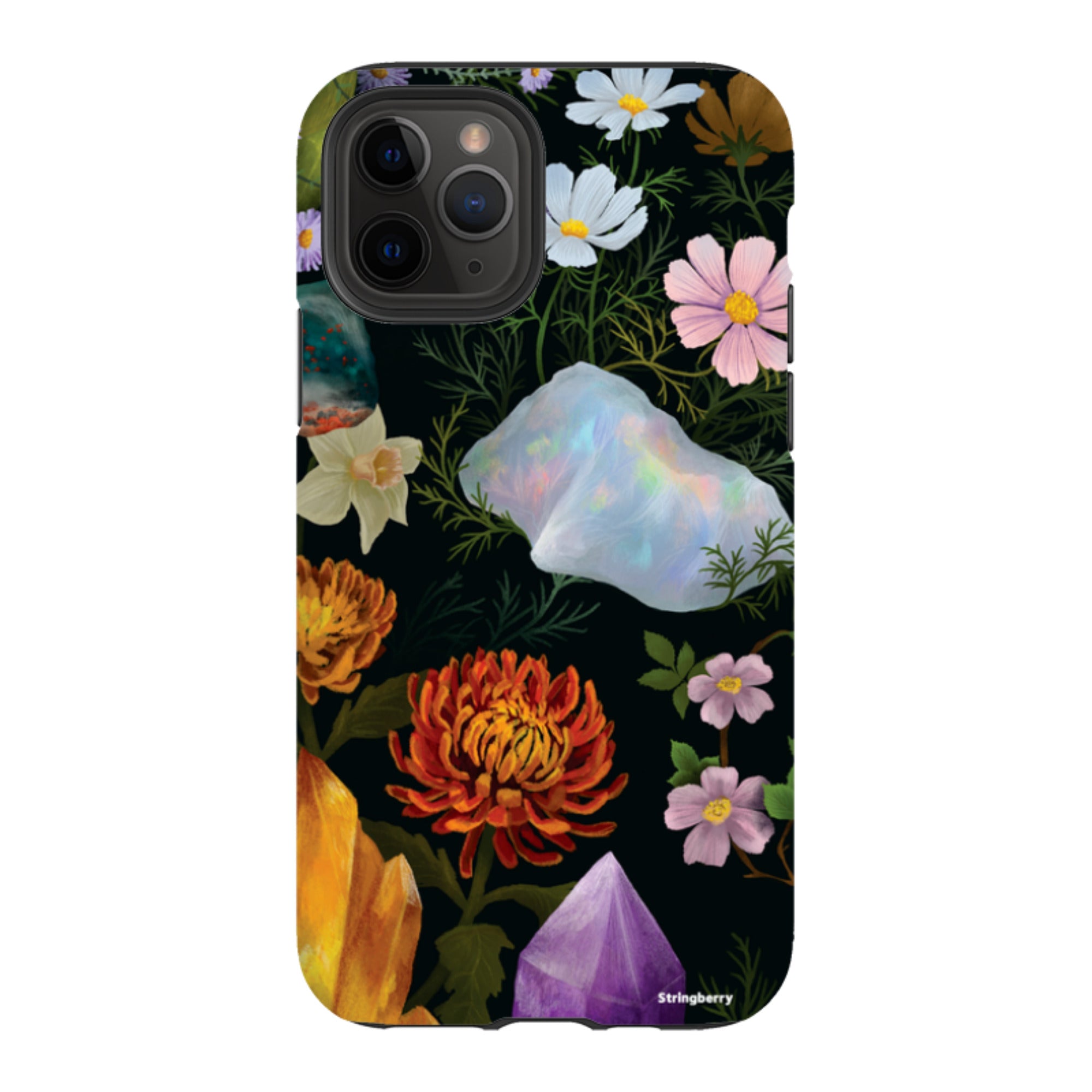iPhone Tough Case - Crystal Flowers By Anna Stead