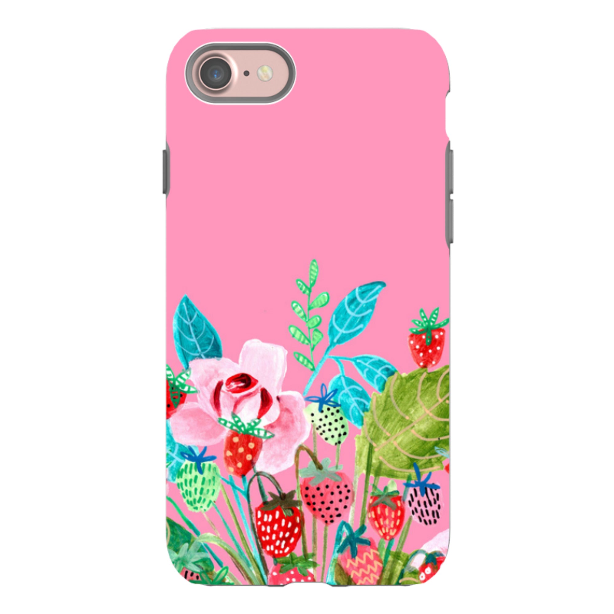 iPhone Tough Case - Pink Colour Floral By Caroline Bonne Muller
