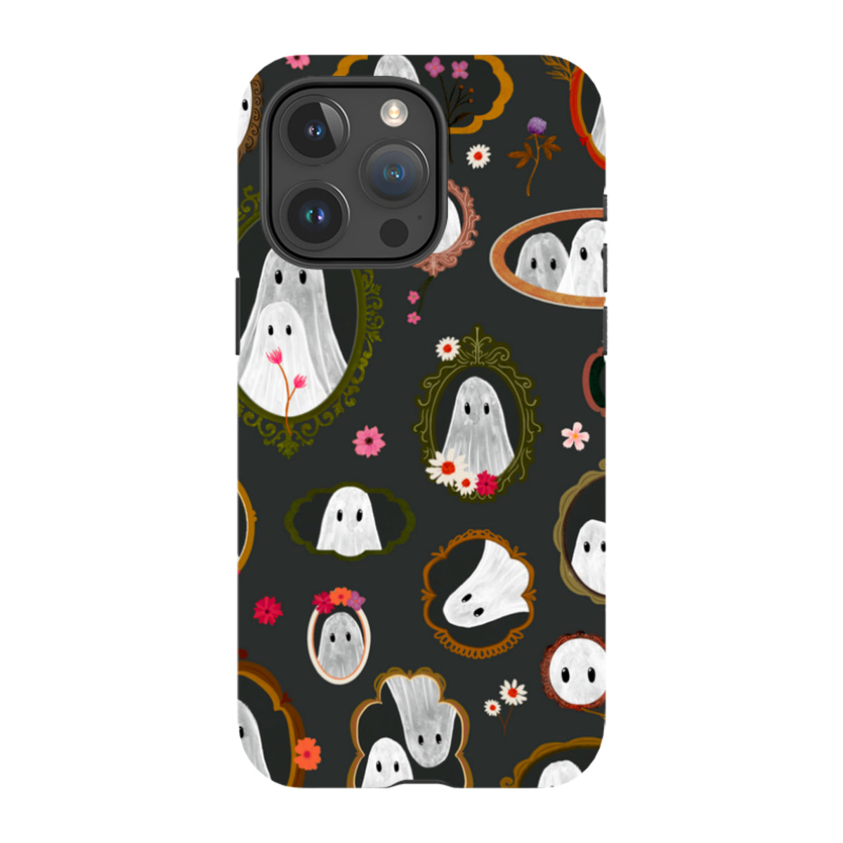 iPhone Tough Case - Framed Ghosts - Charcoal By Katherine Quinn