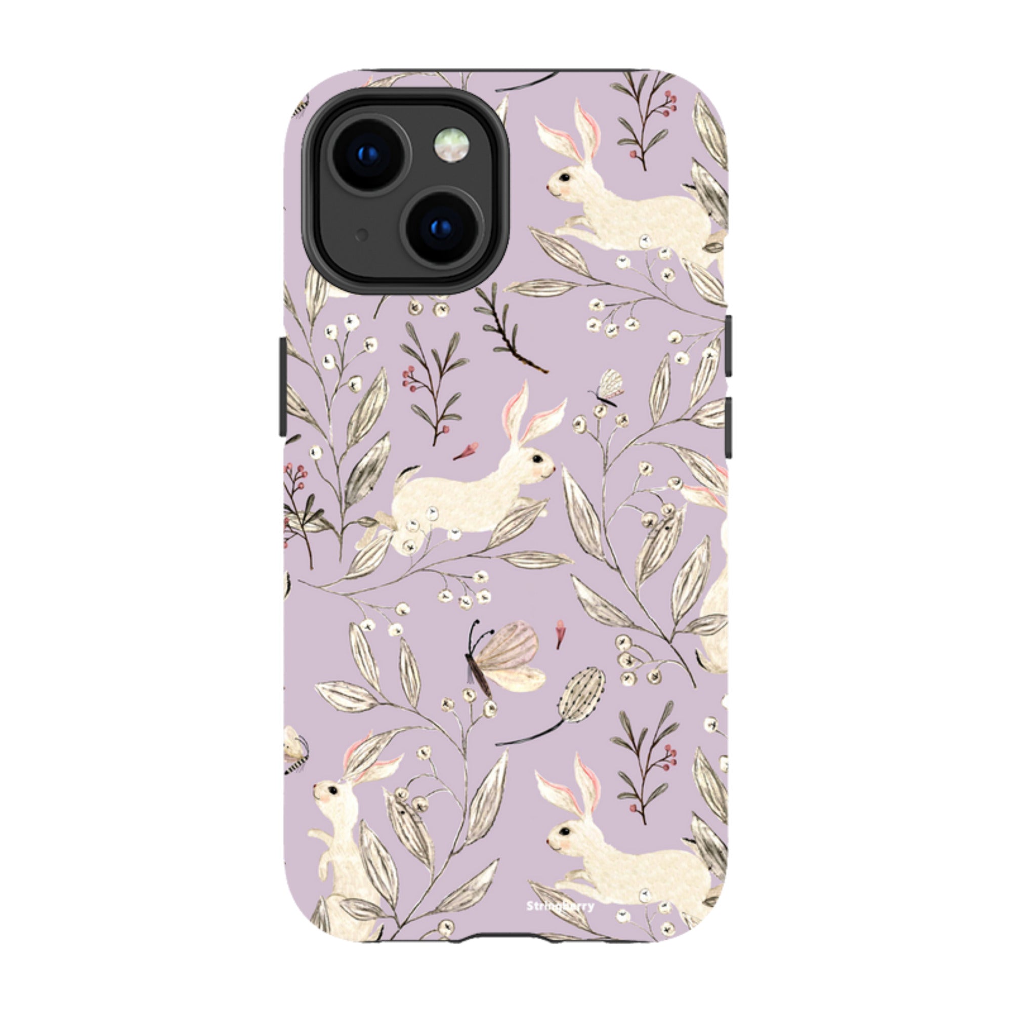 iPhone Tough Case - Bunnies Mauve By Katherine Quinn