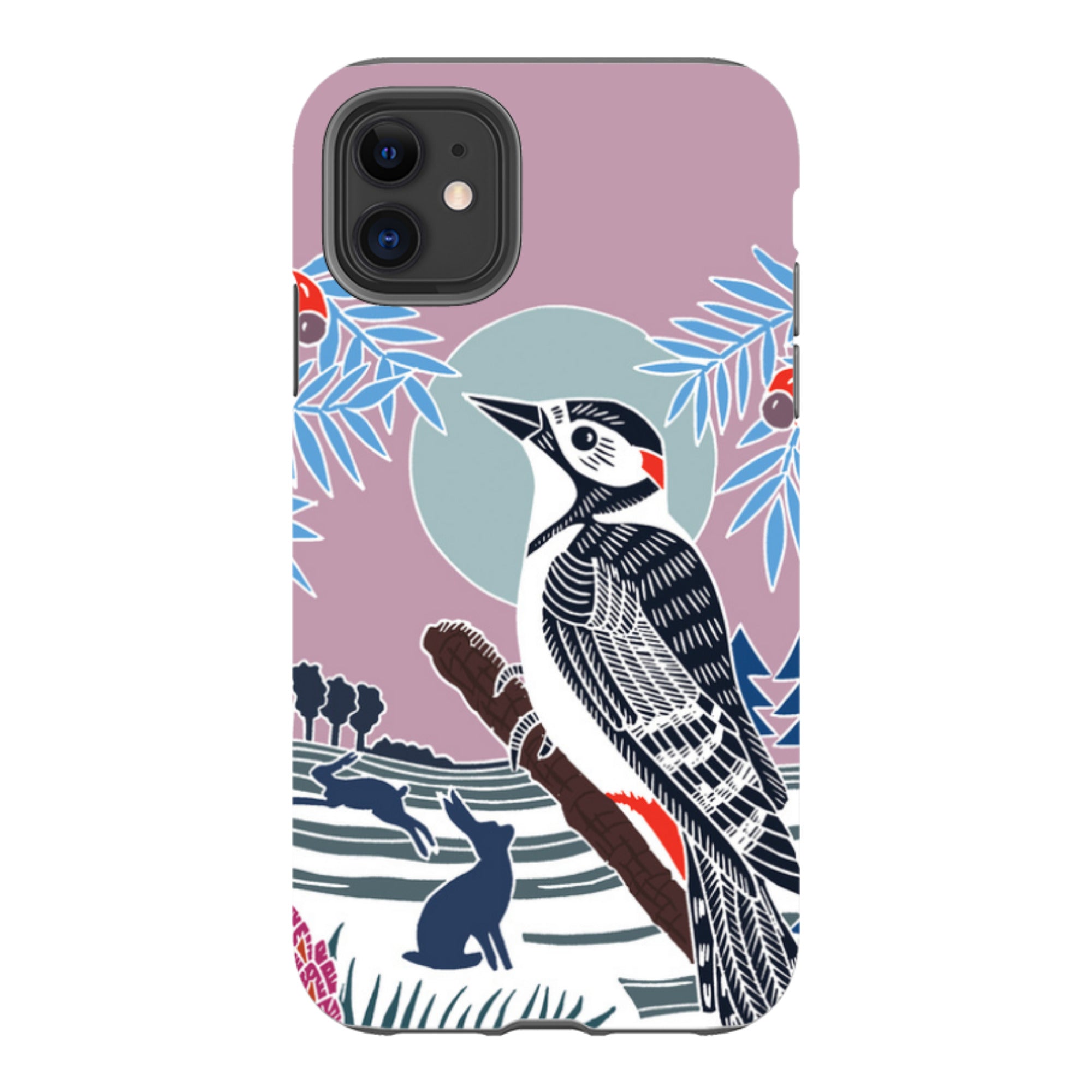 iPhone Tough Case - Woodpecker Pale By Kate Heiss