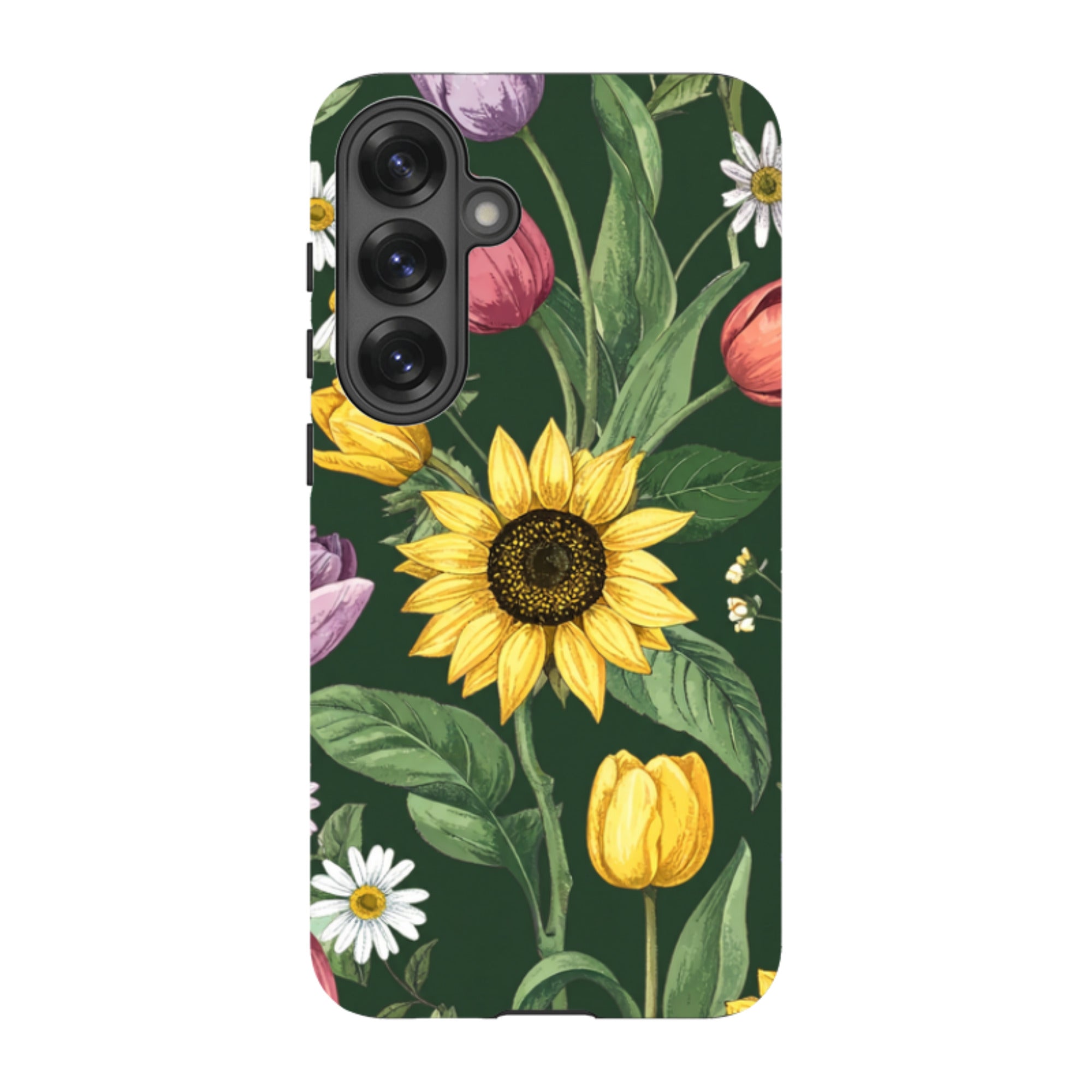 Samsung Tough  Case - Green Sunflowers