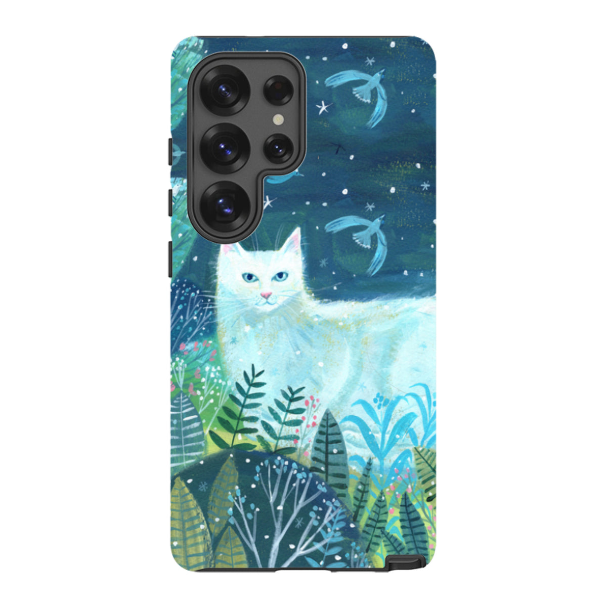 Samsung Tough Case - White Cat By Mary Stubberfield