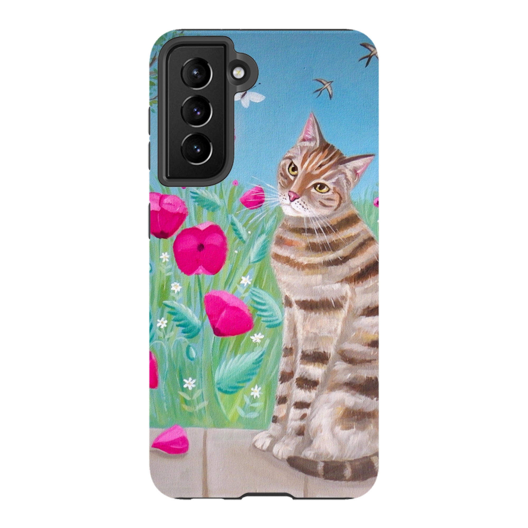 Samsung Tough Case - Cat Floral By Mary Stubberfield
