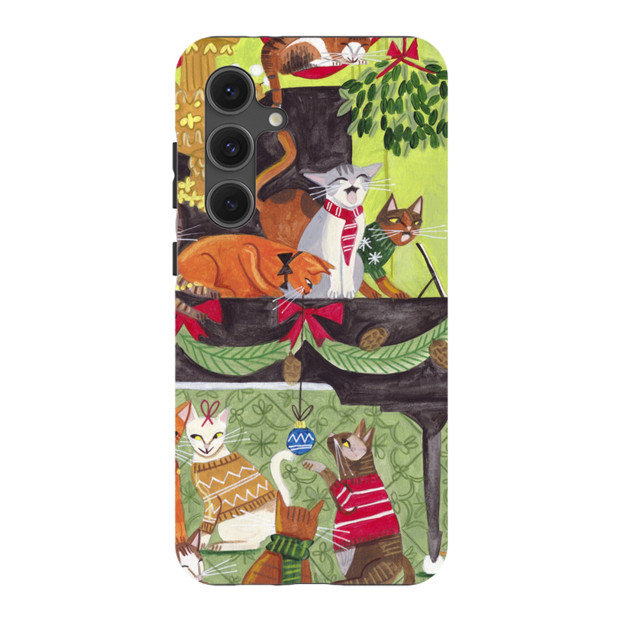 Samsung Tough Case - Christmas cats II By Caroline Bonne Muller