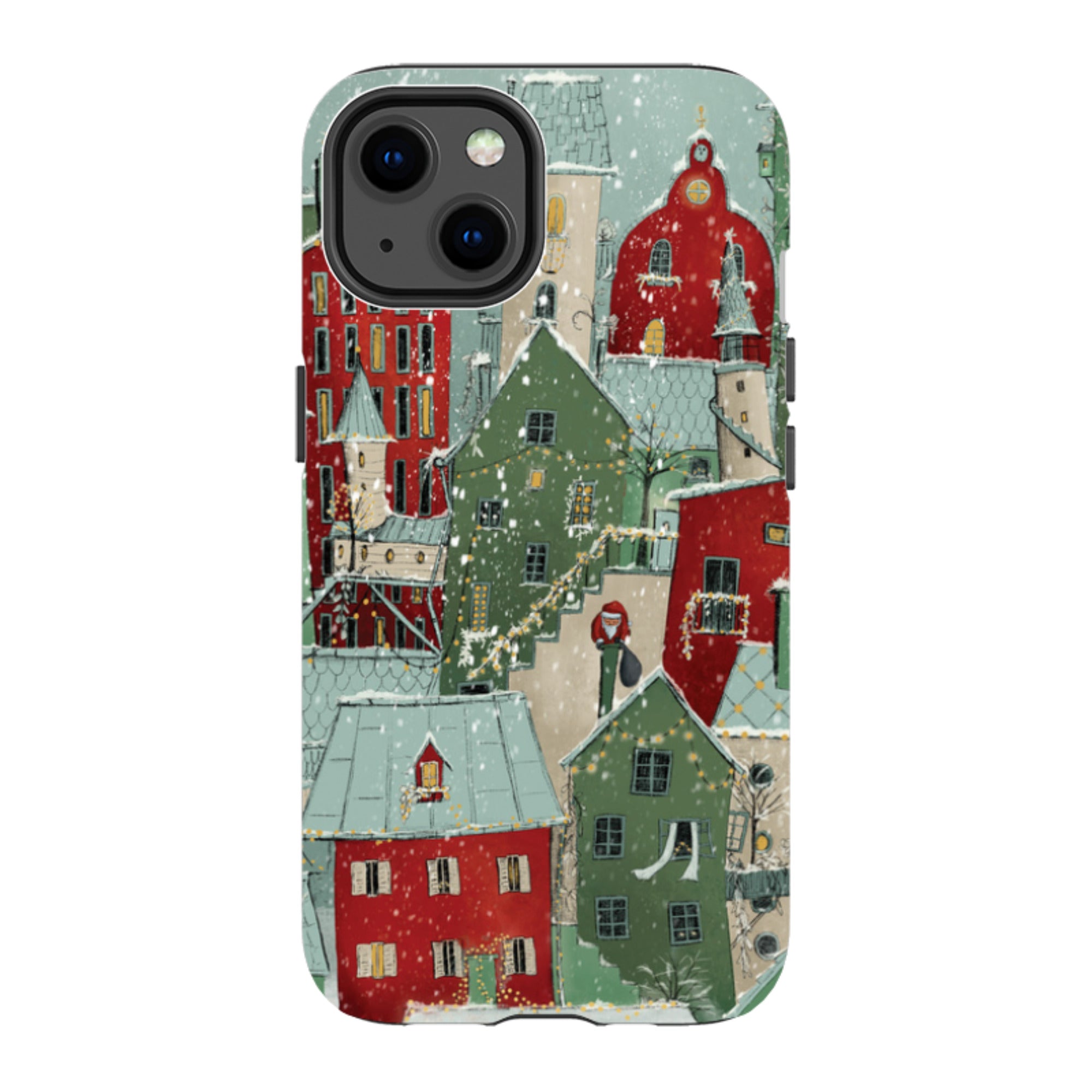 iPhone MagSafe Tough Case - City Winkles Red By Maja Lindberg