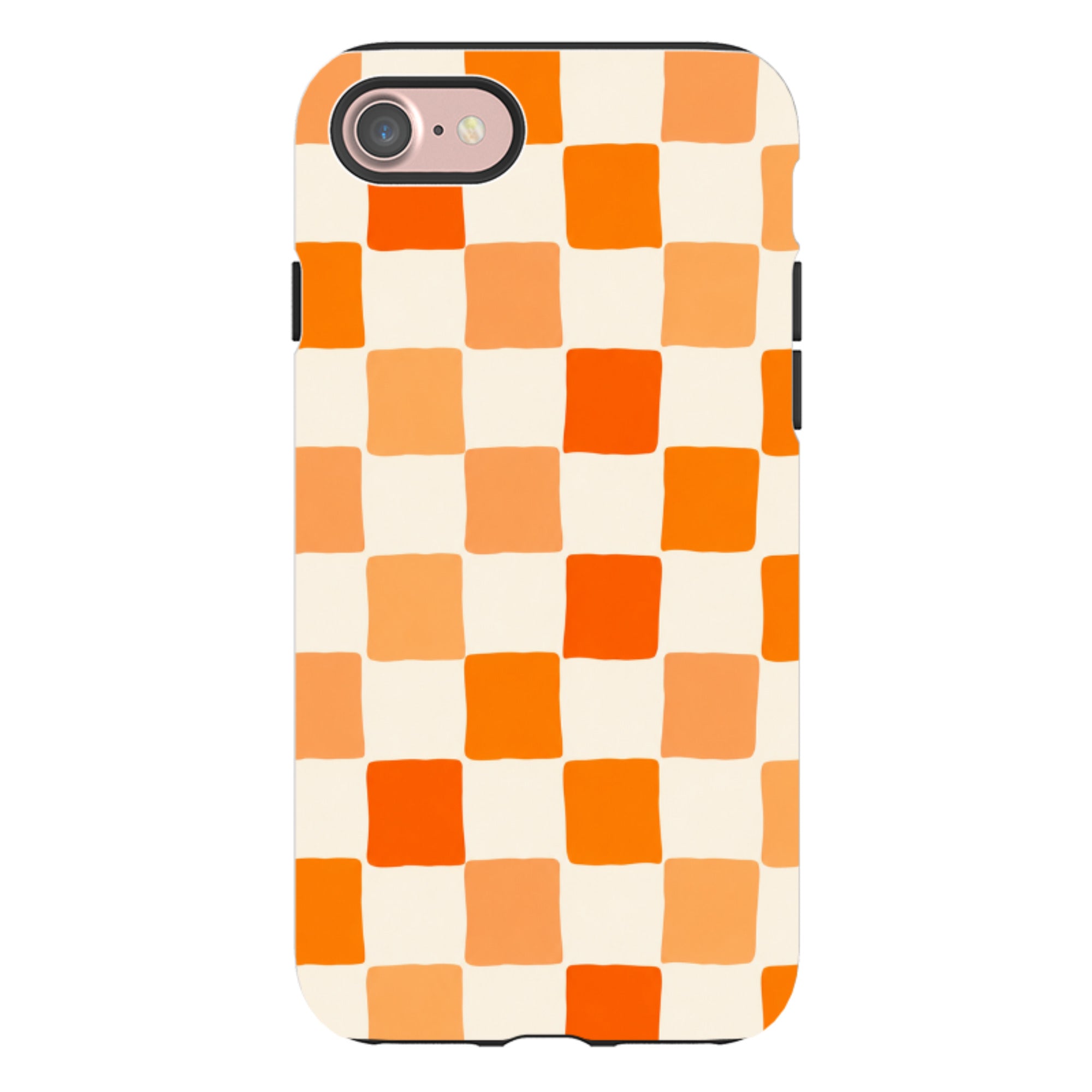 iPhone Tough Case - Orange Checkerboard