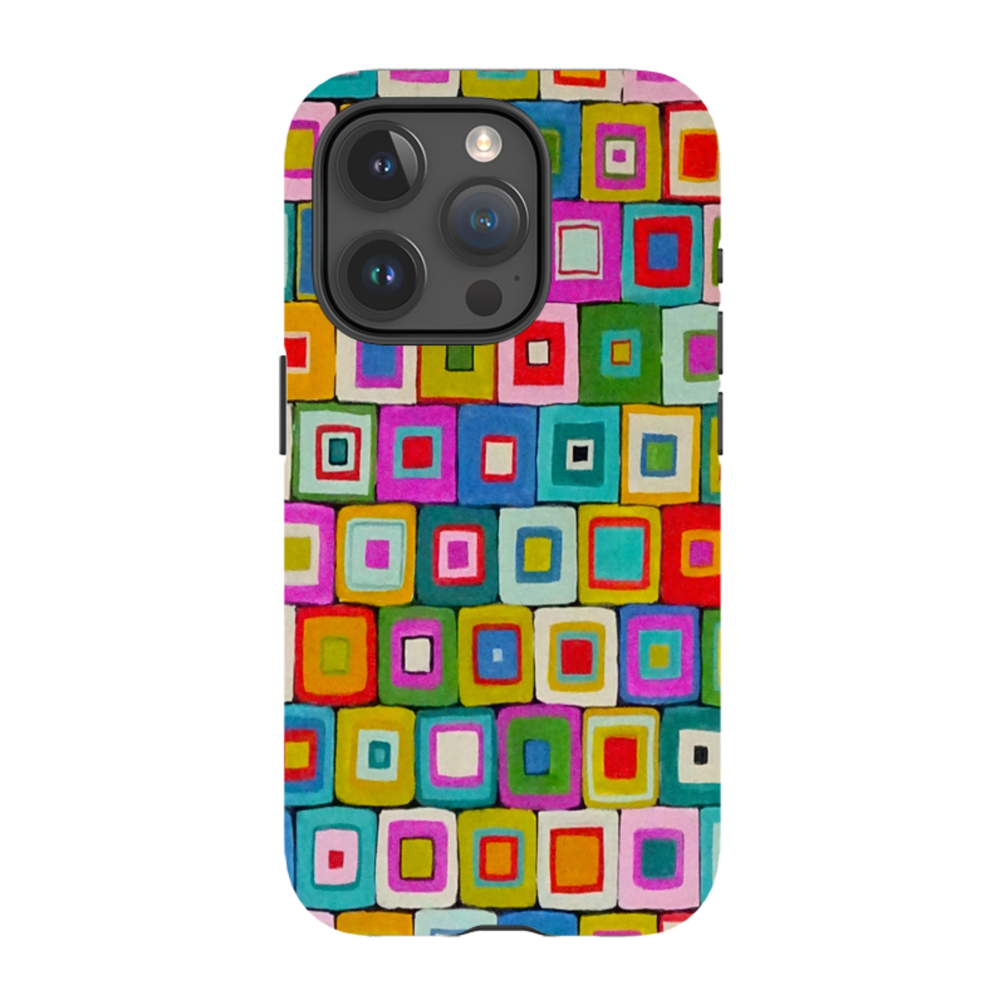 iPhone Tough Case - Atelier Blanket Squares Bright By Sarah Campbell