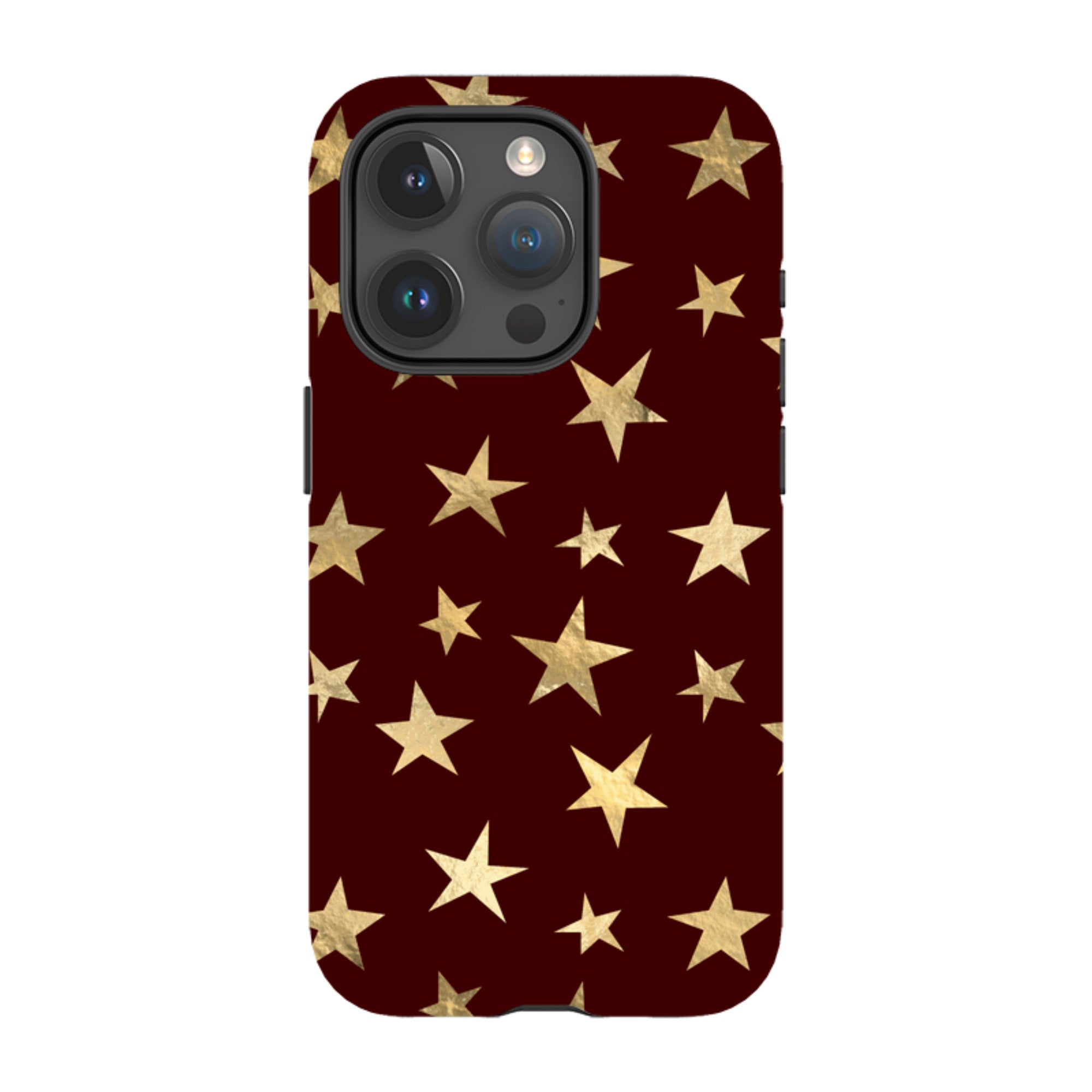 iPhone Tough Case - Brown and Gold Stars