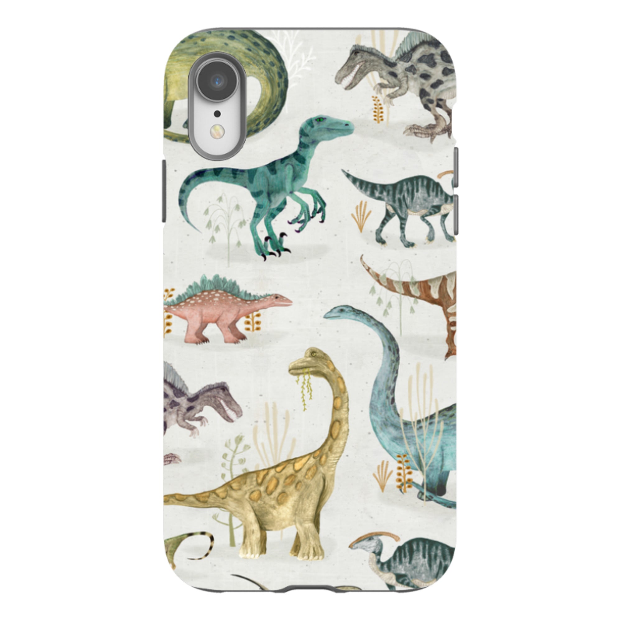 iPhone Tough Case - Dinosaur Pastel By Katherine Quinn