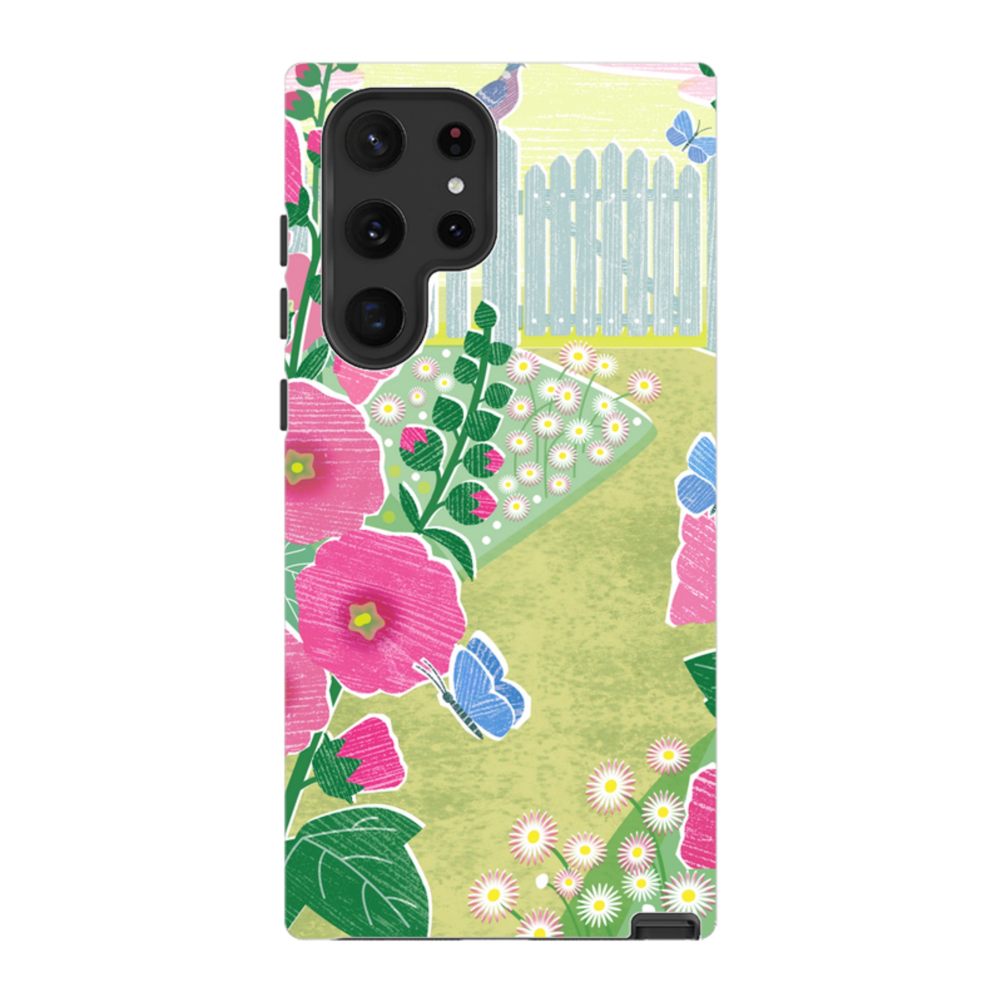 Samsung Tough Case - Hollyhocks By Liane Payne