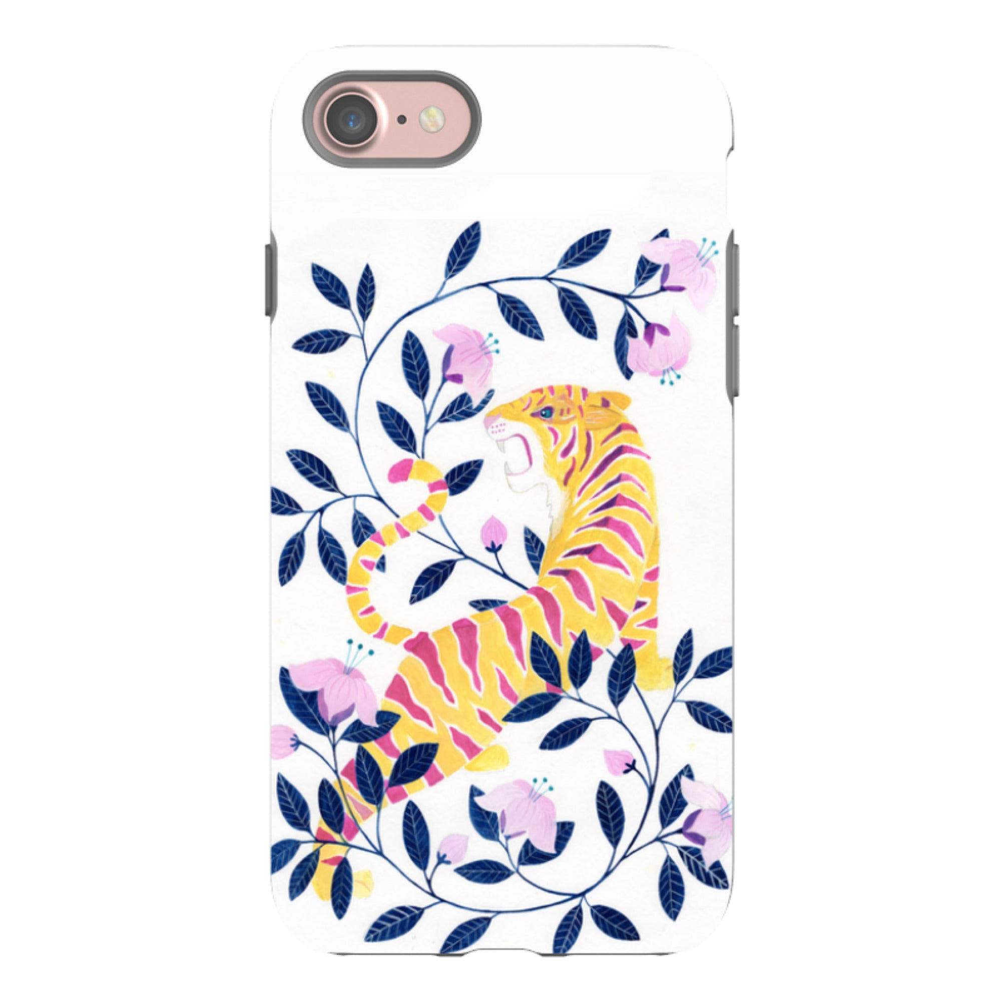 iPhone Tough Case - Yellow Tiger By Bex Parkin