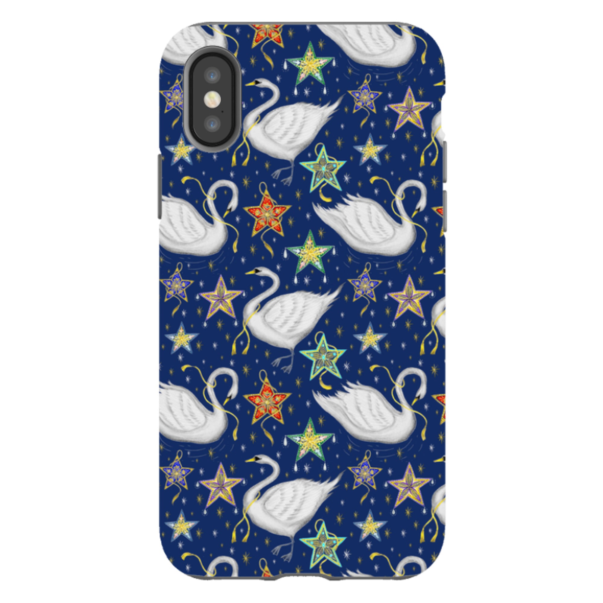 iPhone Tough Case - Swan Pattern By Catherine Rowe