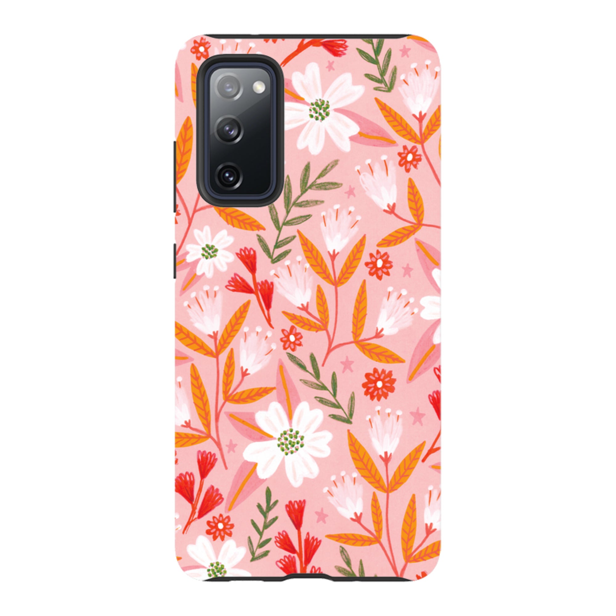Samsung Tough Case - Pink And Orange Florals By Lee Foster Wilson