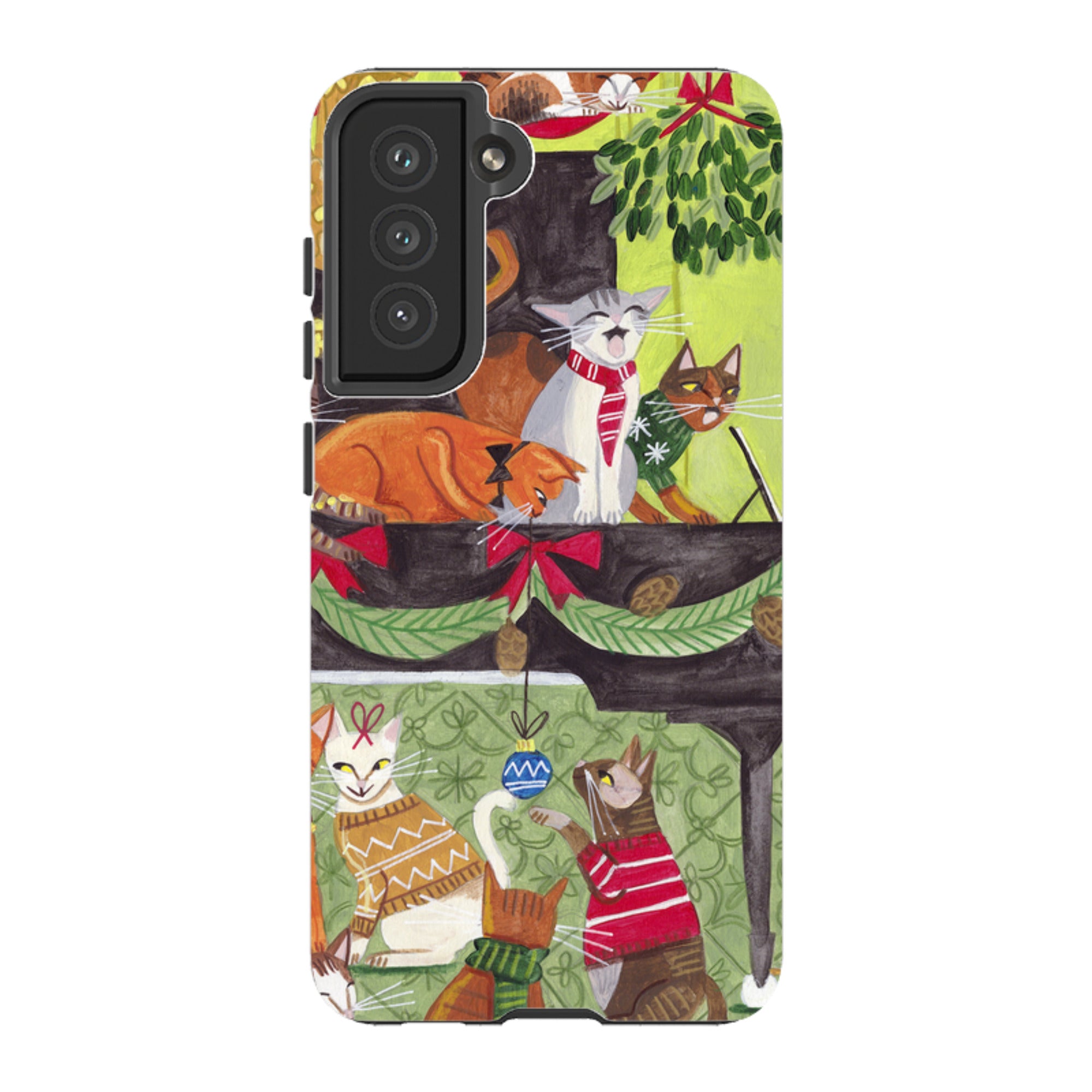 Samsung Tough Case - Christmas cats II By Caroline Bonne Muller