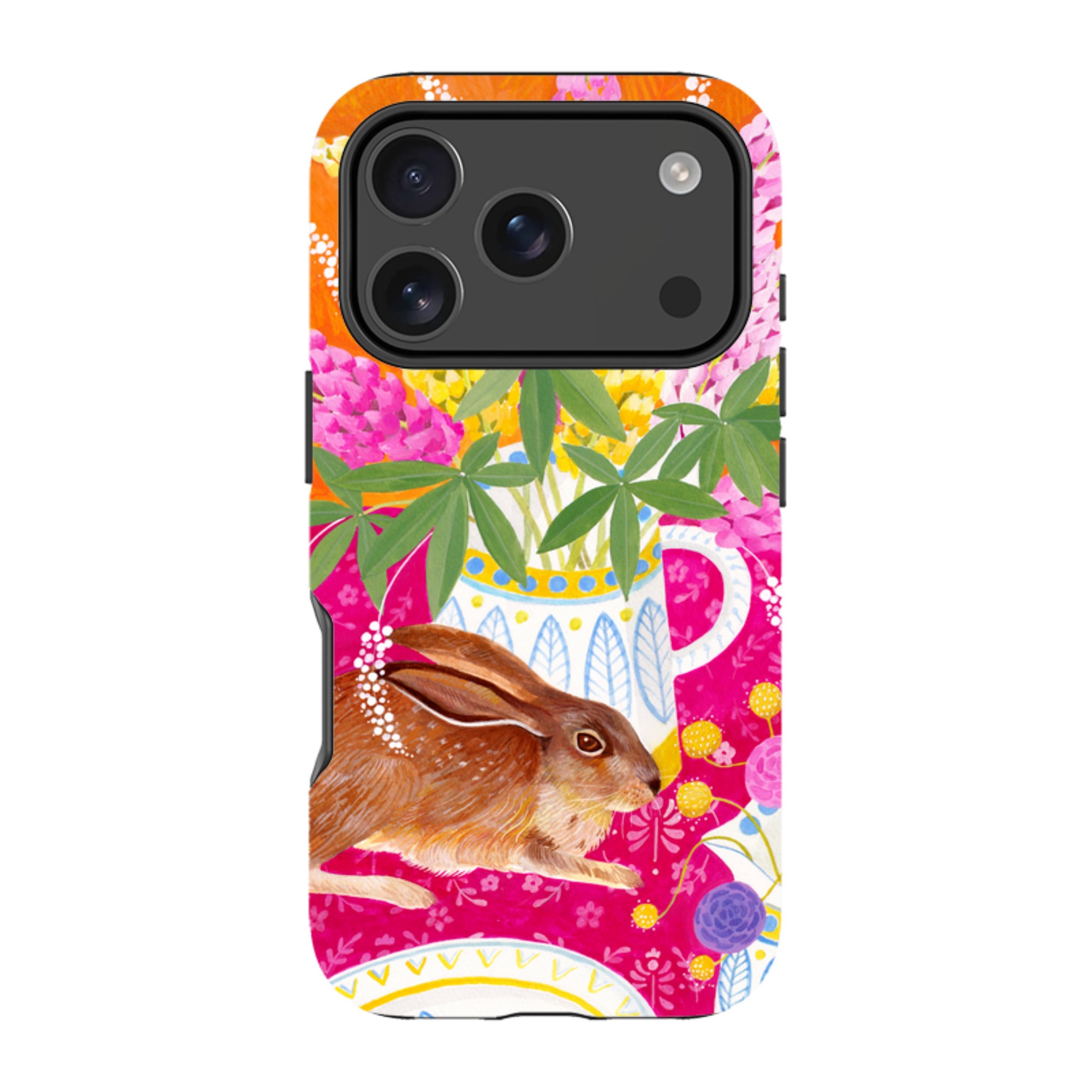 iPhone Tough Case - Rabbit Lupins By Bex Parkin