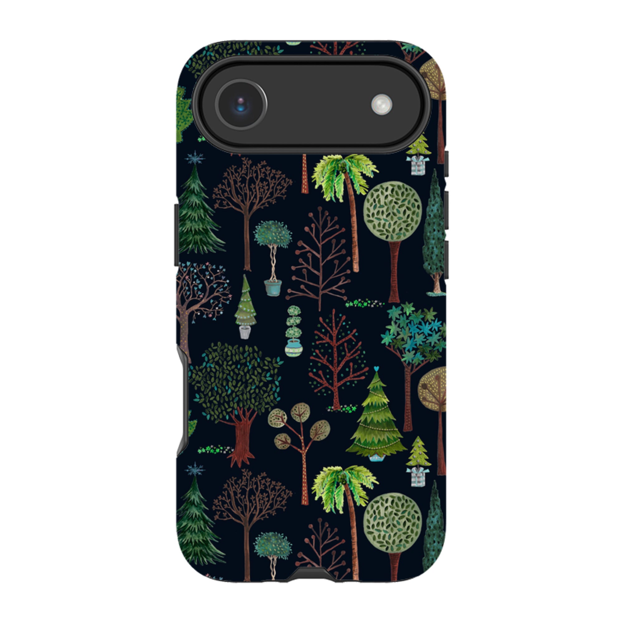 iPhone Tough Case - Xmas Trees Dark By Caroline Bonne Muller