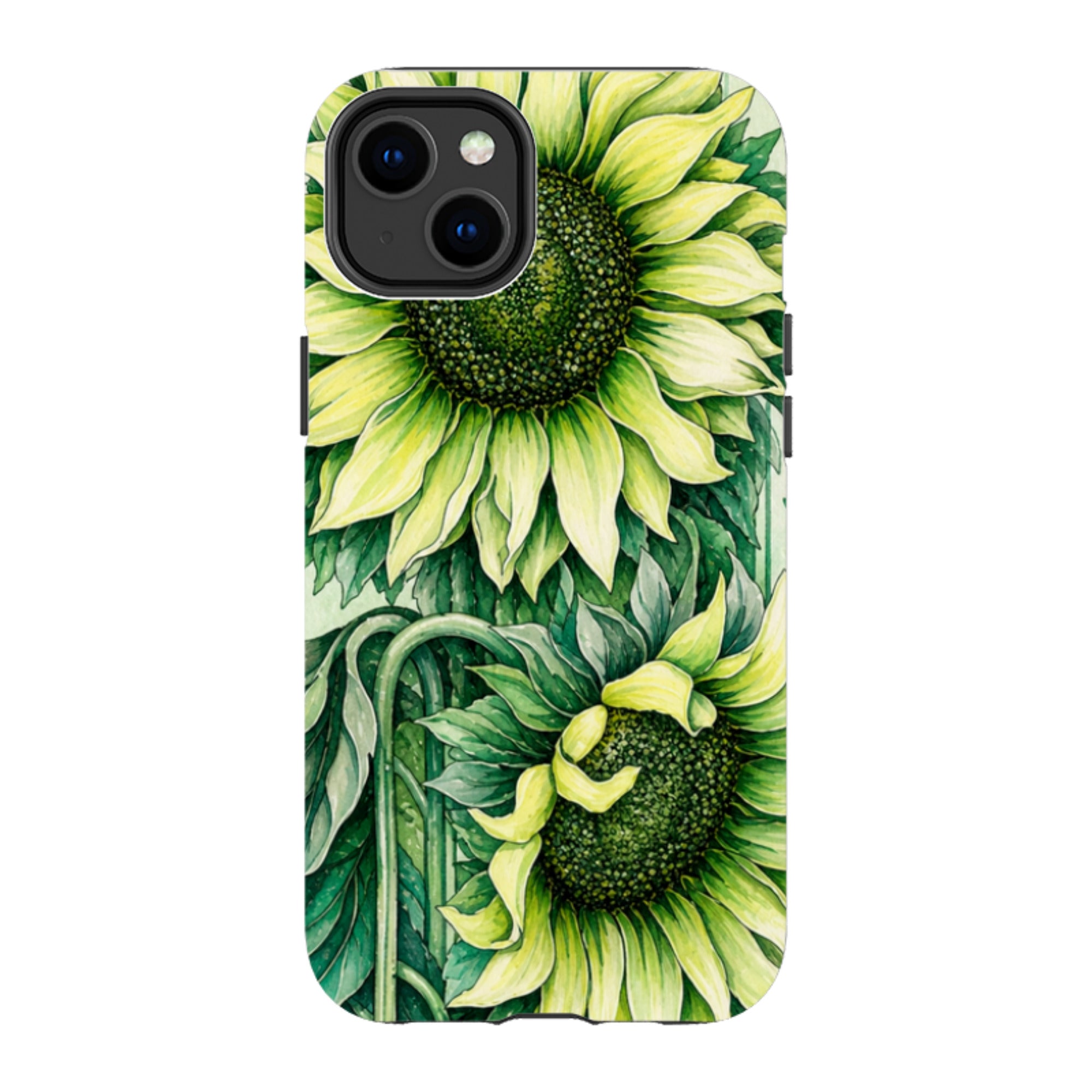 iPhone Tough Case - Sage Green Sunflower