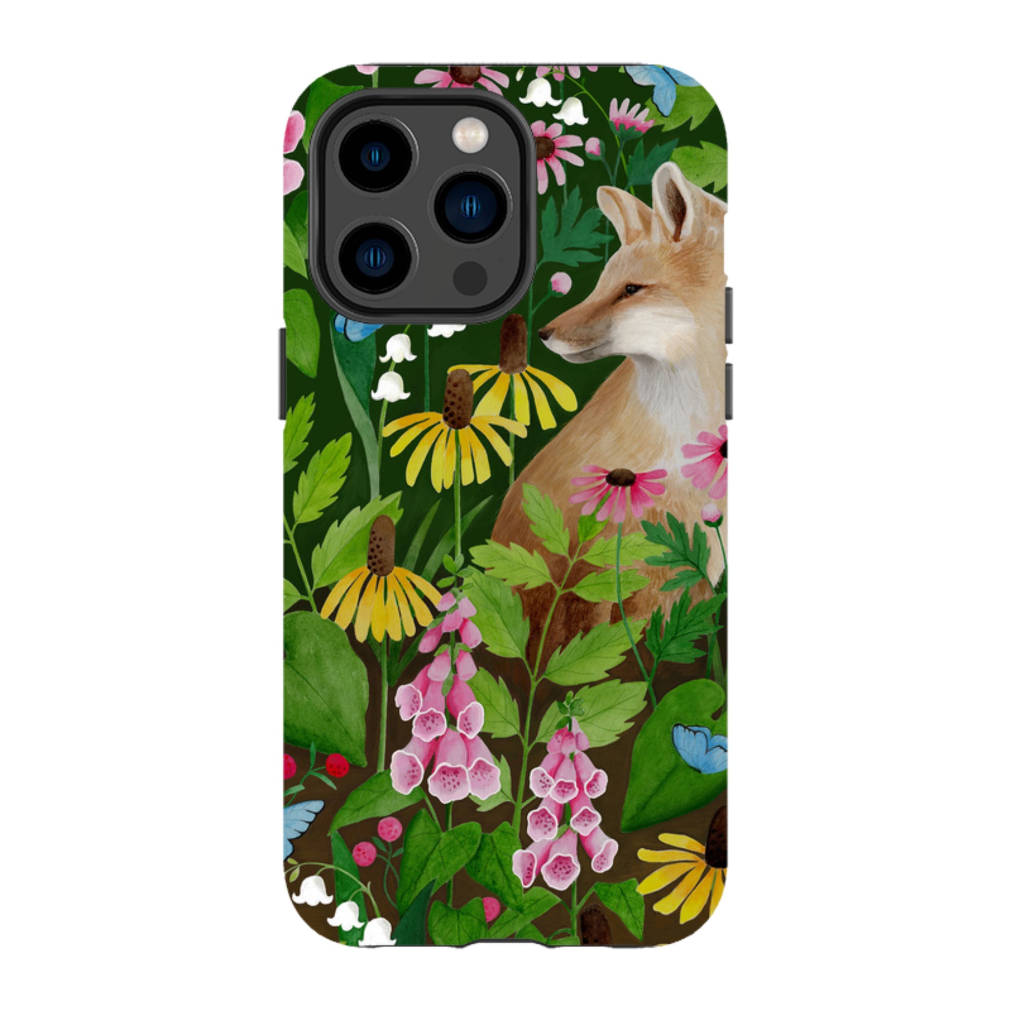 iPhone Tough Case - Fox And Foxgloves By Bex Parkin