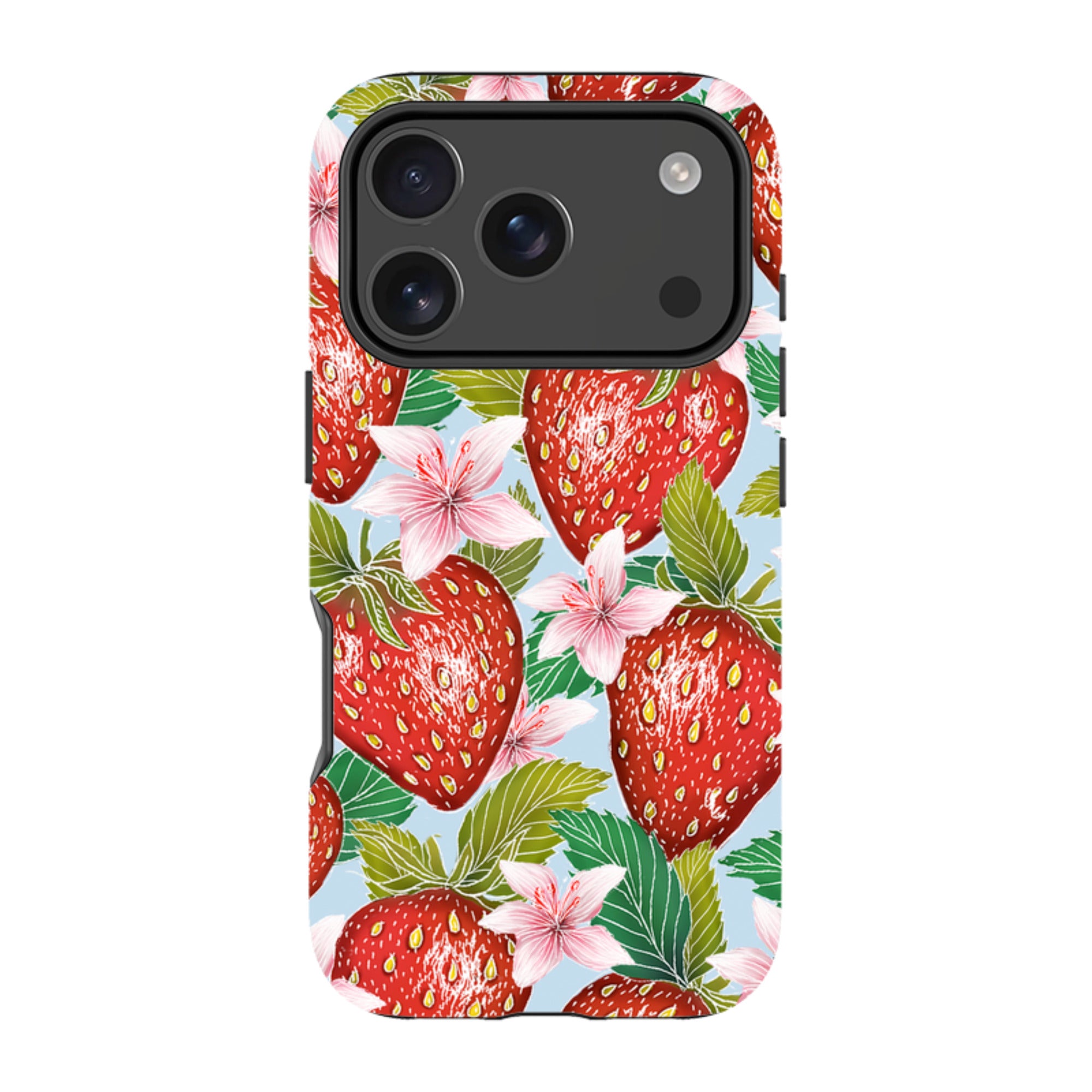 iPhone Tough Case - Blue Strawberries By Catherine Rowe