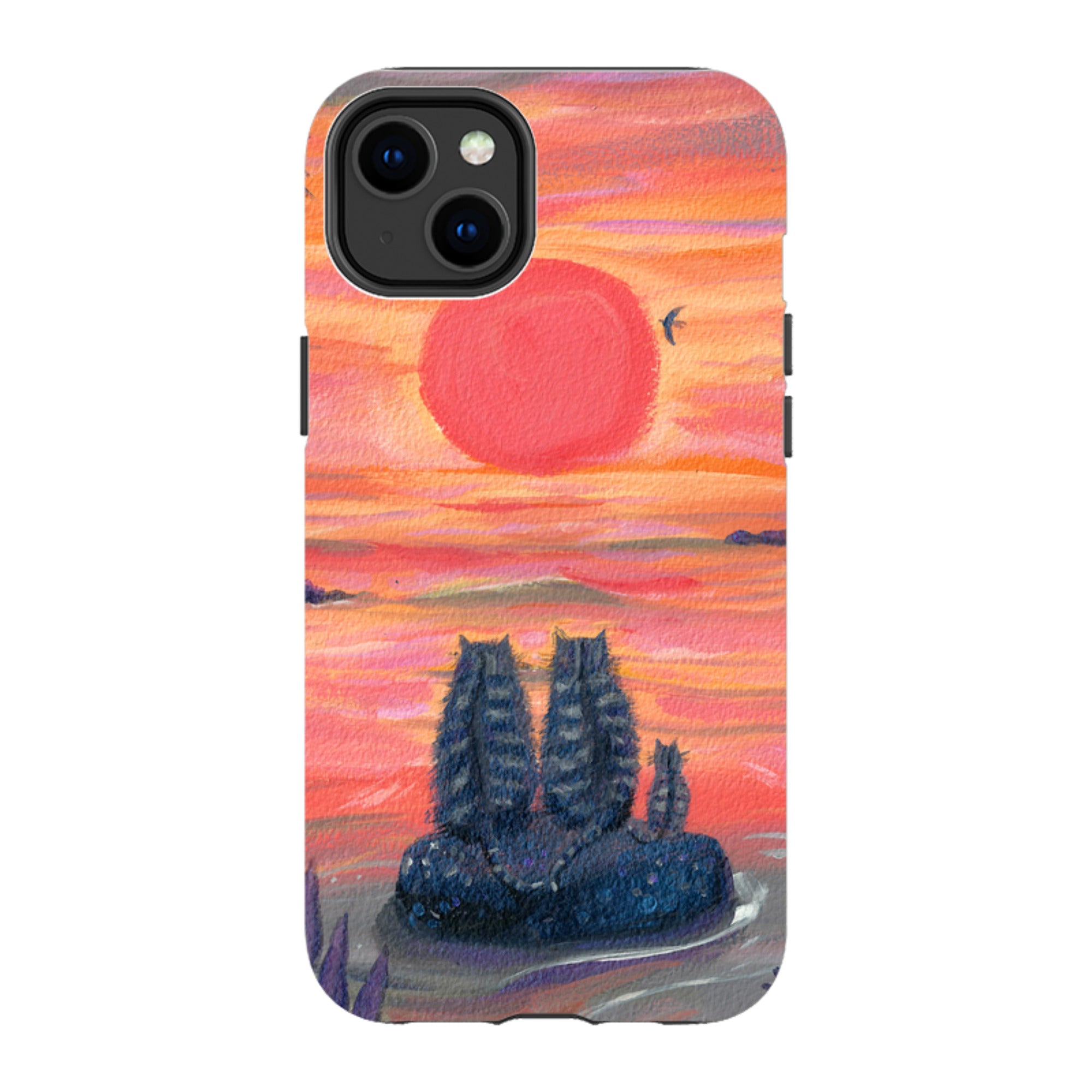 iPhone MagSafe Tough Case - Sunset Cats By Mary Stubberfield