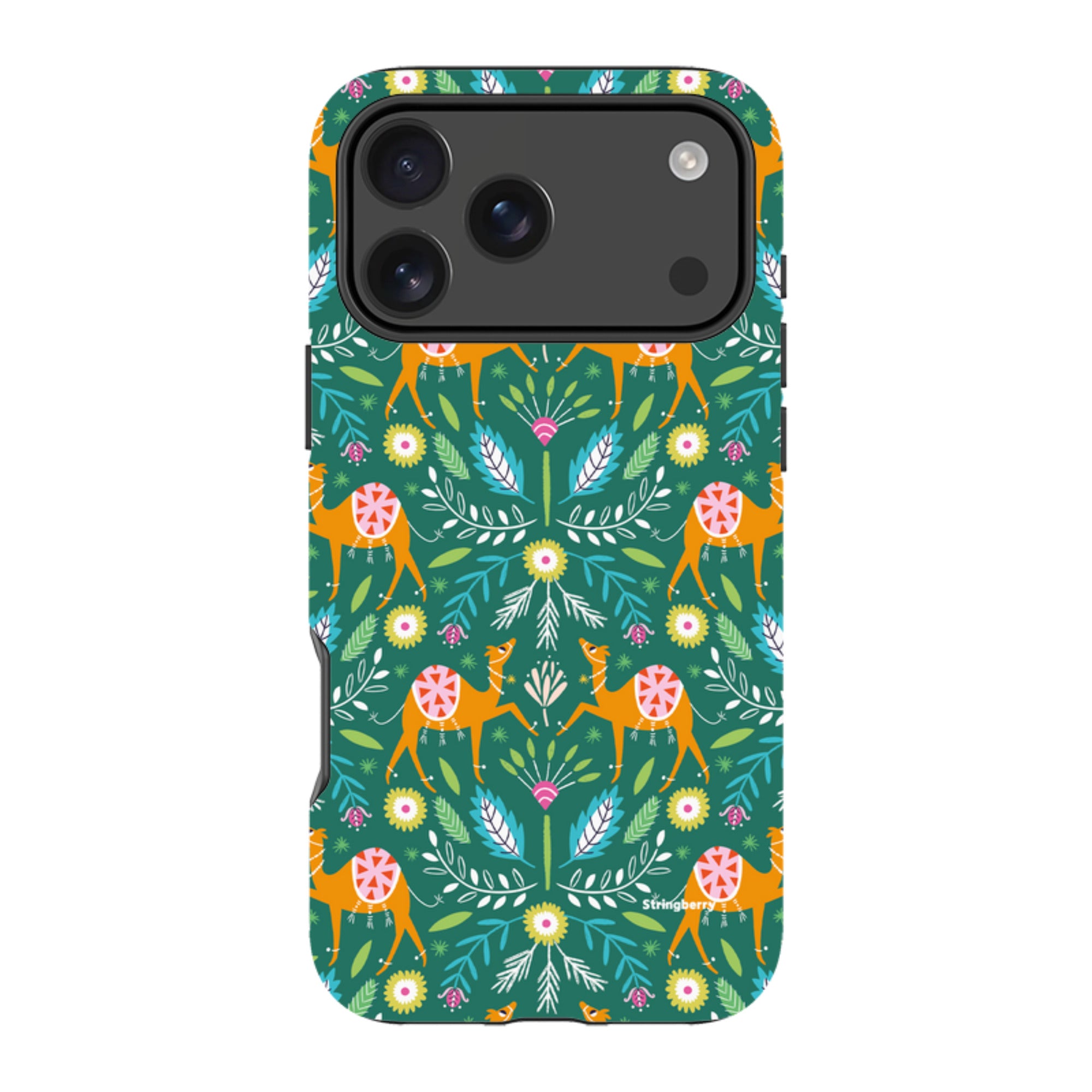 iPhone Tough Case - Camel Damask By Ali Brookes