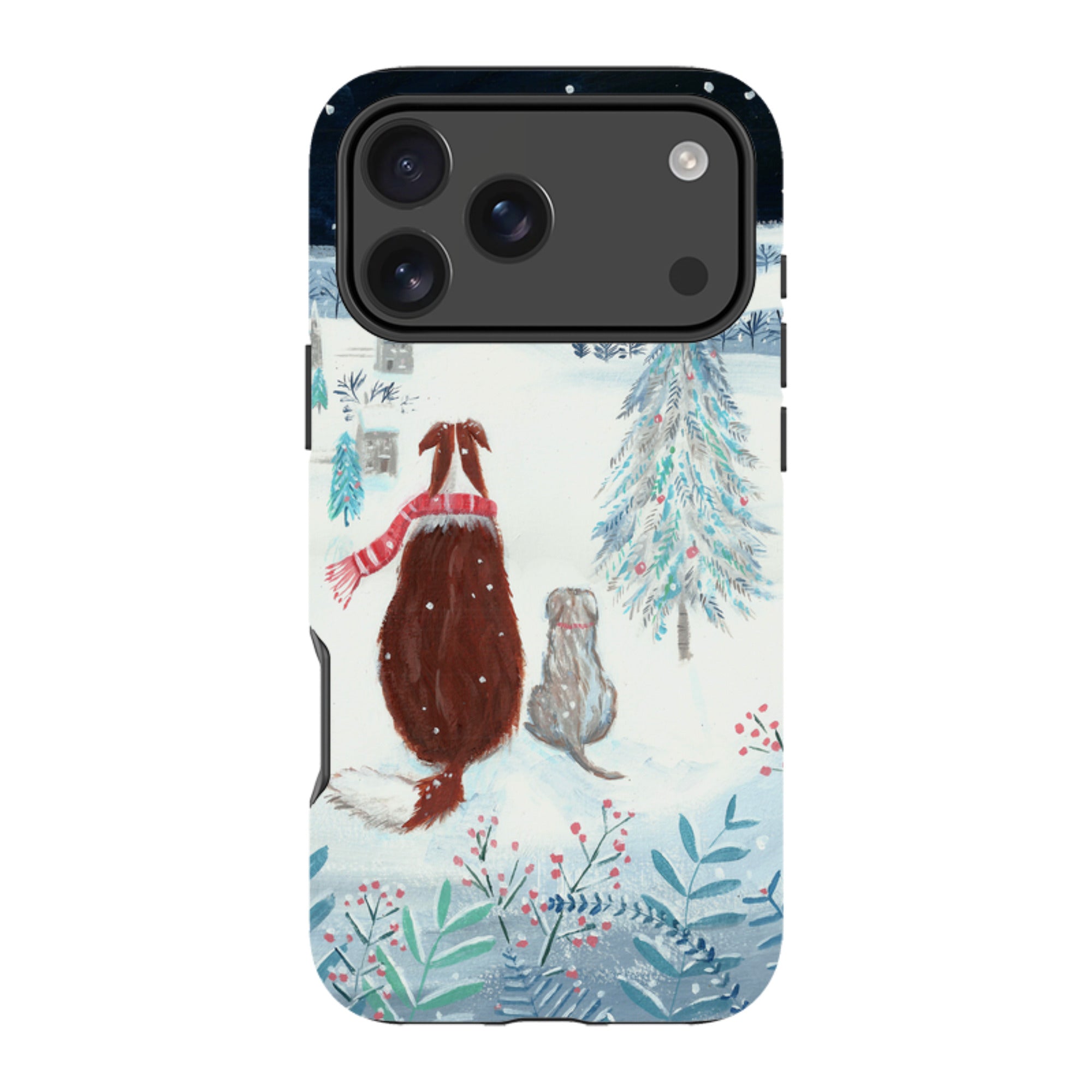iPhone Tough Case - Snow Dogs By Mary Stubberfield