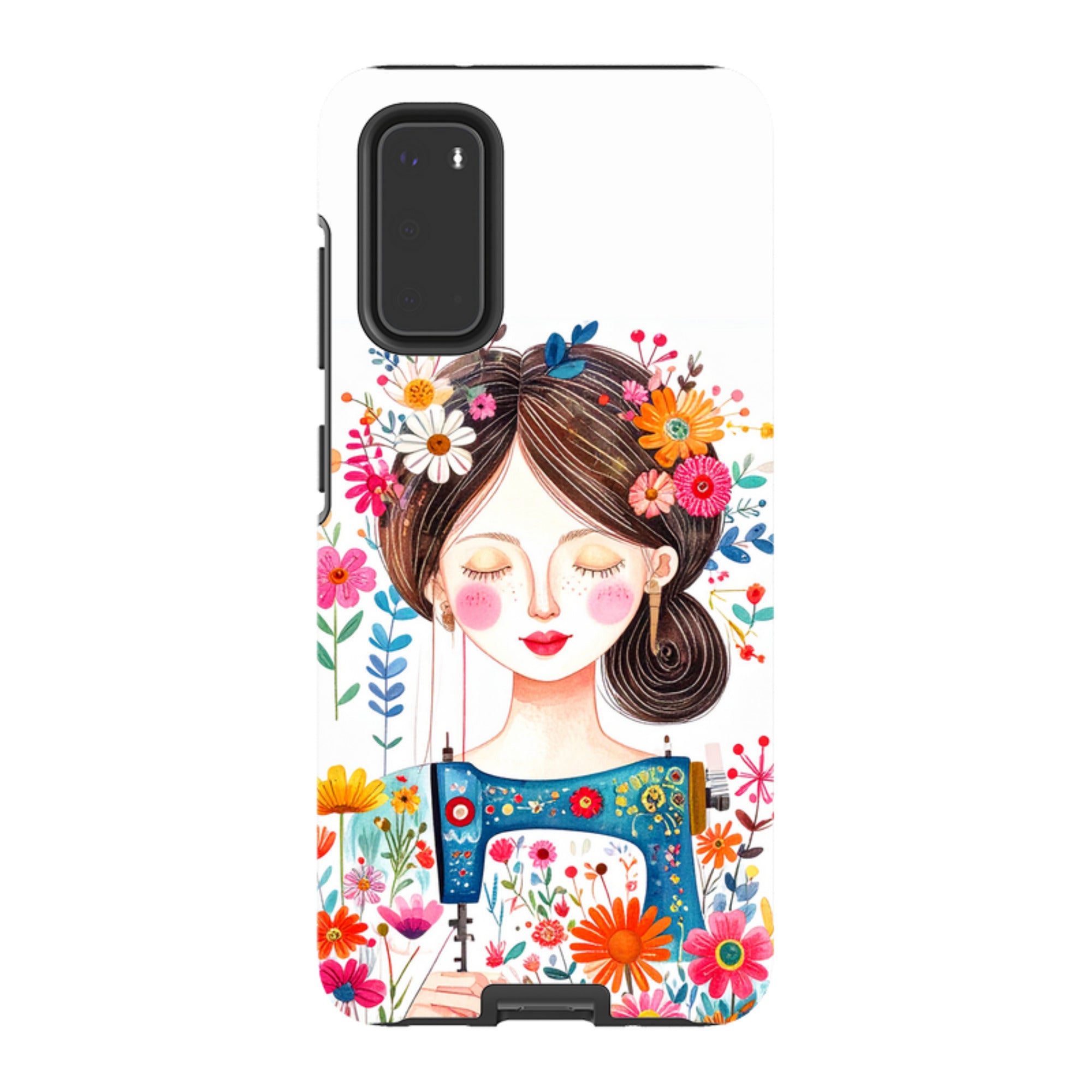 Samsung Tough  Case - Floral Sewing Lady