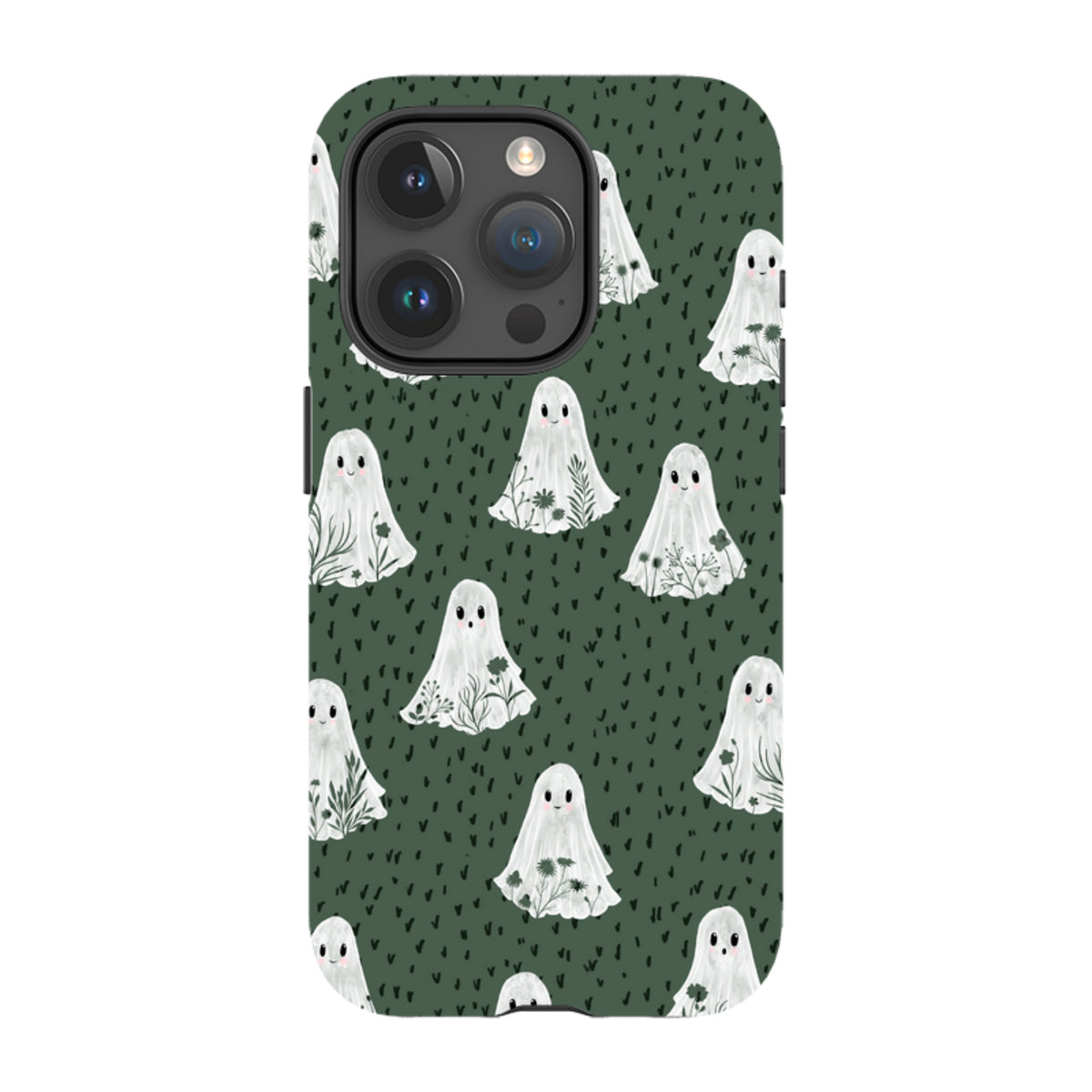 iPhone Tough Case - Floral Ghosts - Pine By Katherine Quinn