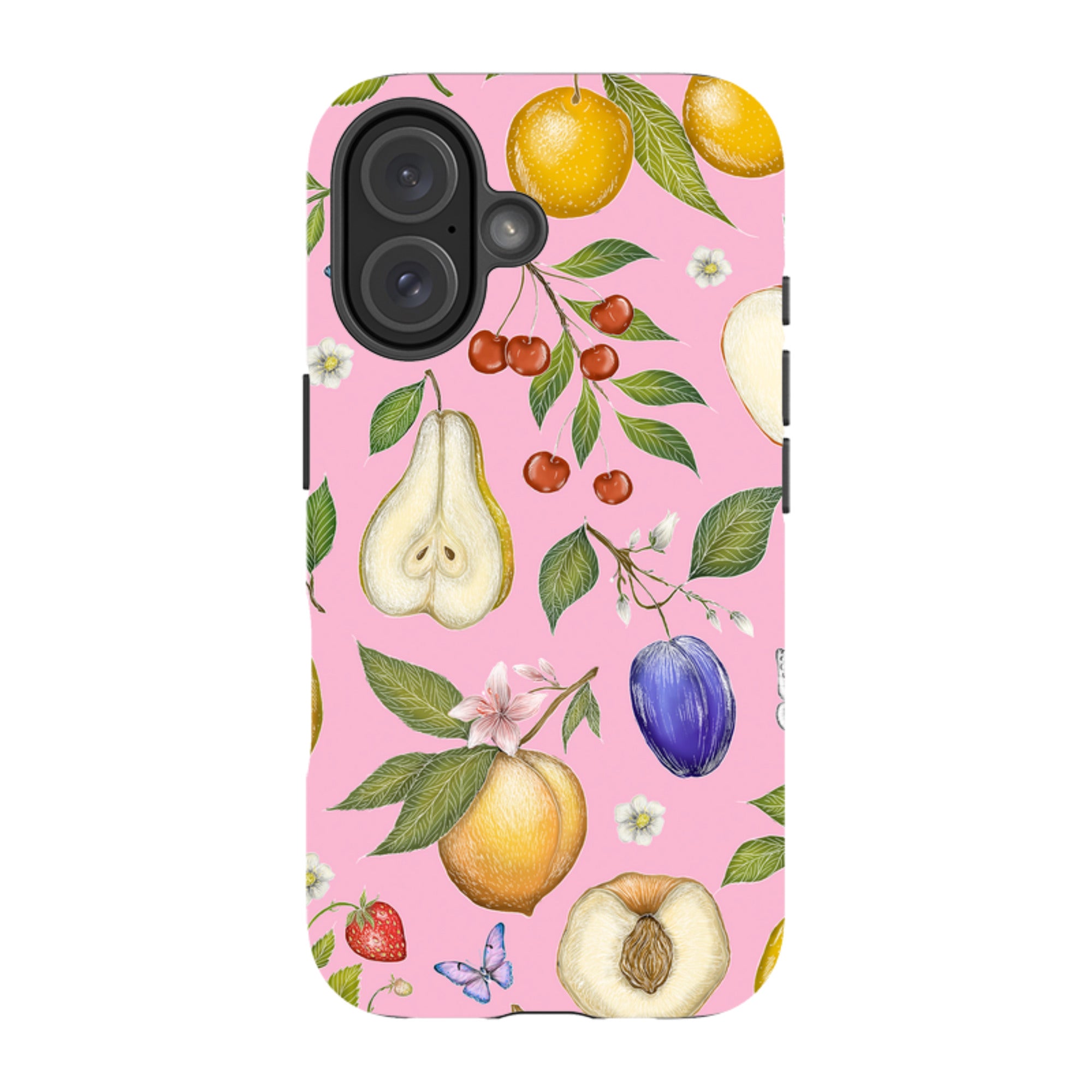 iPhone Tough Case - Pink Fruits By Catherine Rowe