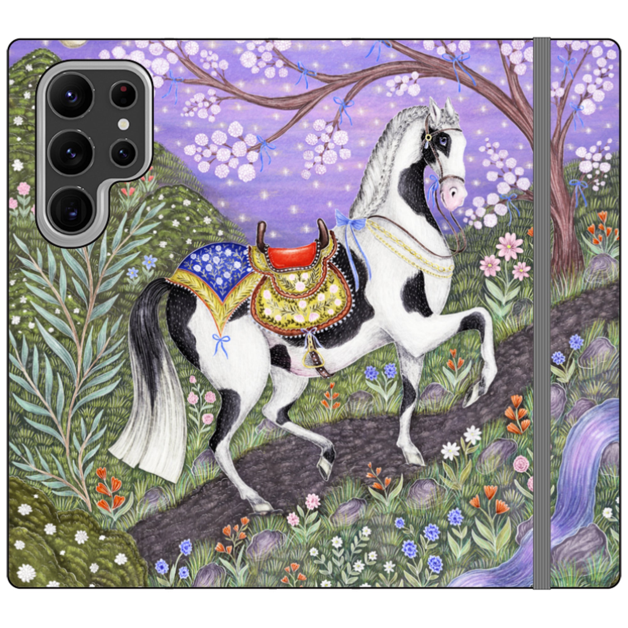 Sunset Steed Wallet Case By Catherine Rowe
