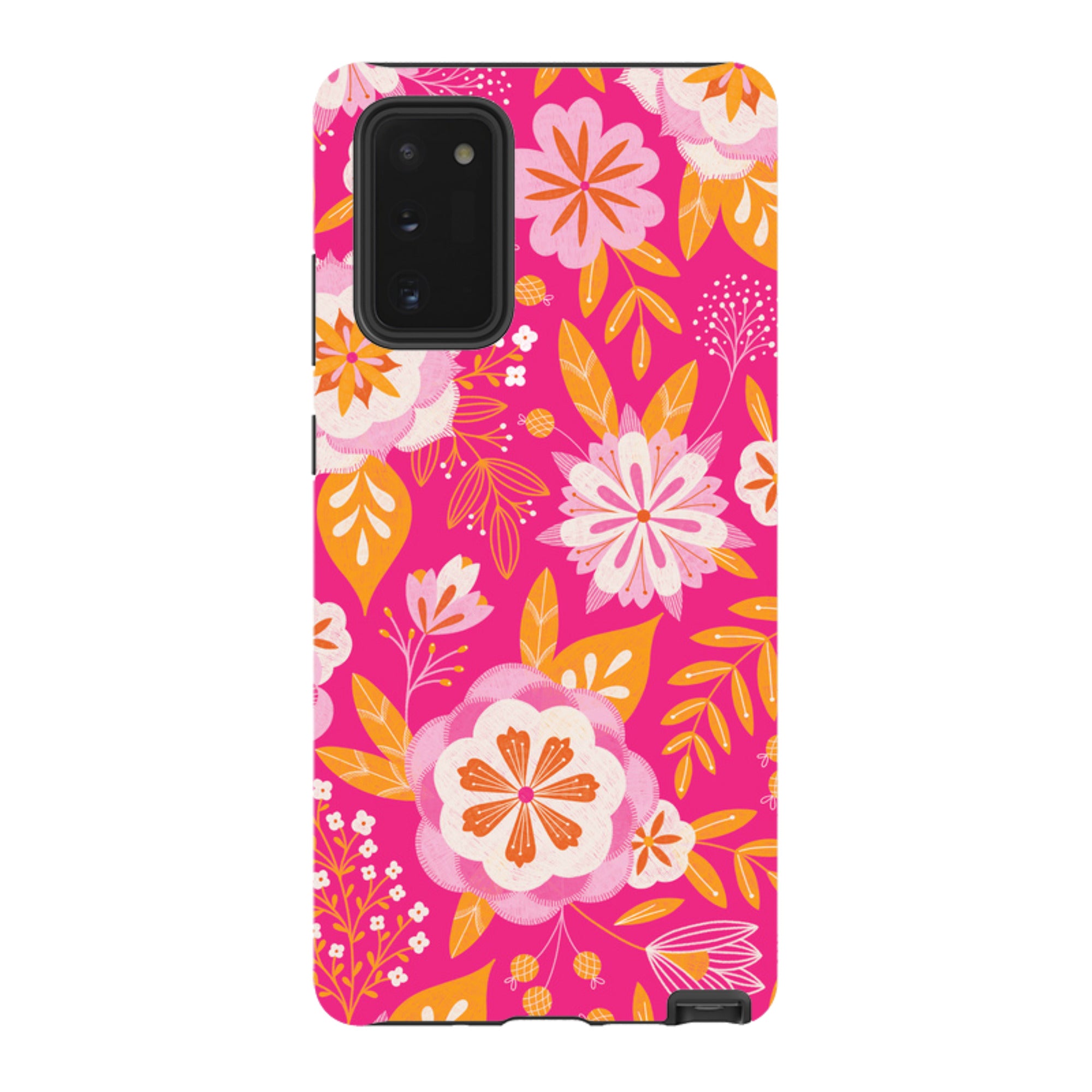 Samsung Tough Case - Big Bold Blooms Pink By Jenny Zemanek