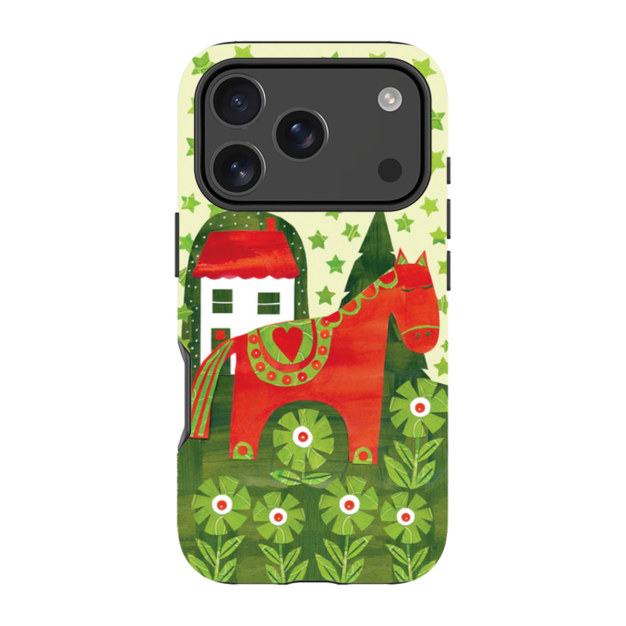 iPhone Tough Case - Red Dala Horse By Tracey English