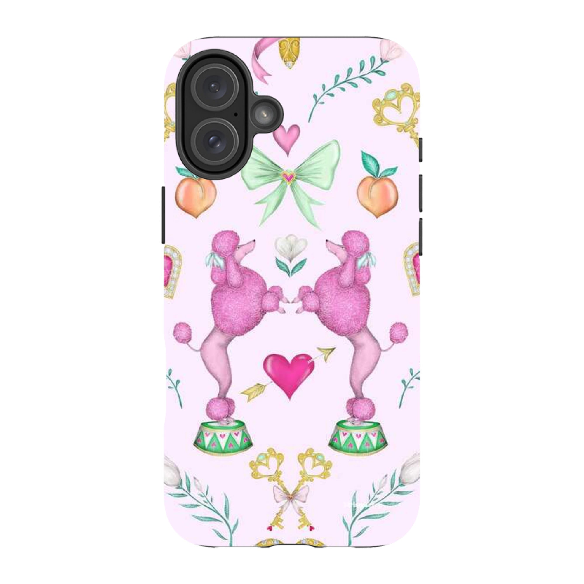 iPhone MagSafe Tough Case - Pink Poodle Parlour Sugar By Catherine Rowe