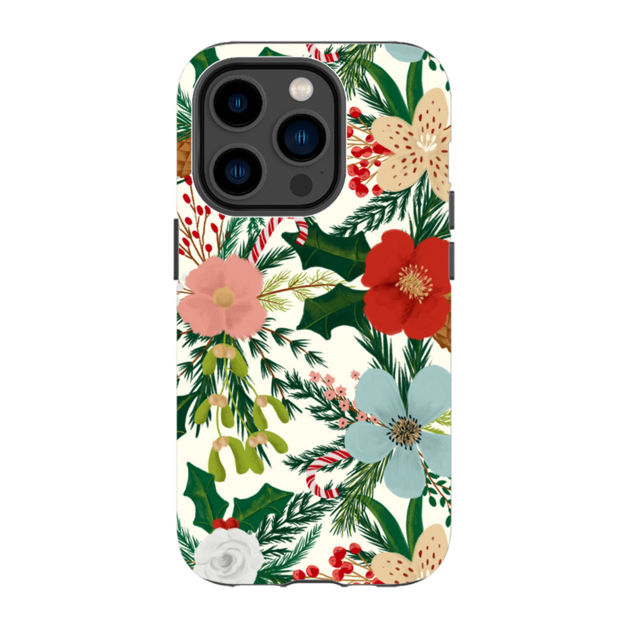 iPhone MagSafe Tough Case - Christmas Florals By Abby Jacobs
