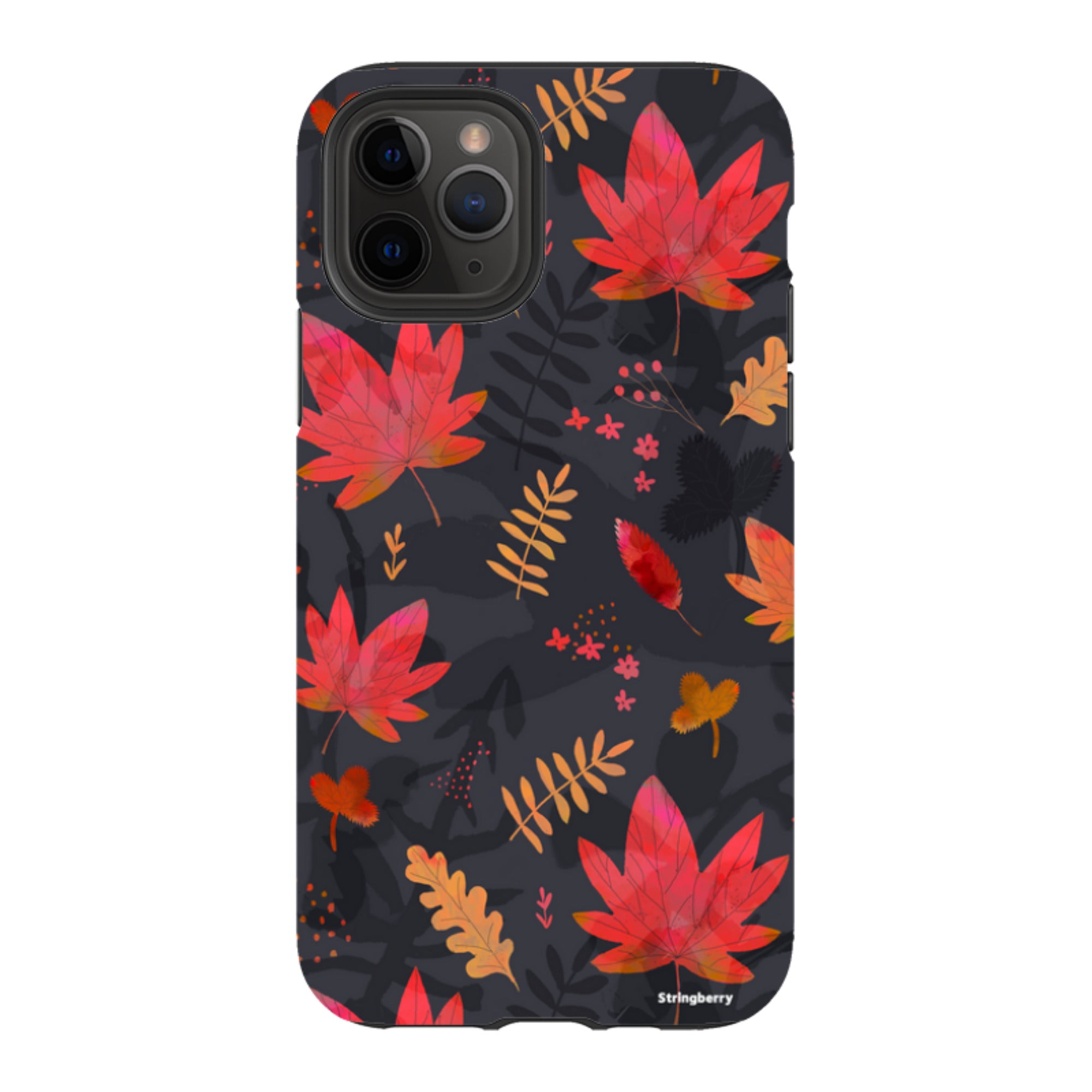 iPhone Tough Case - Autumn Leaves Dark