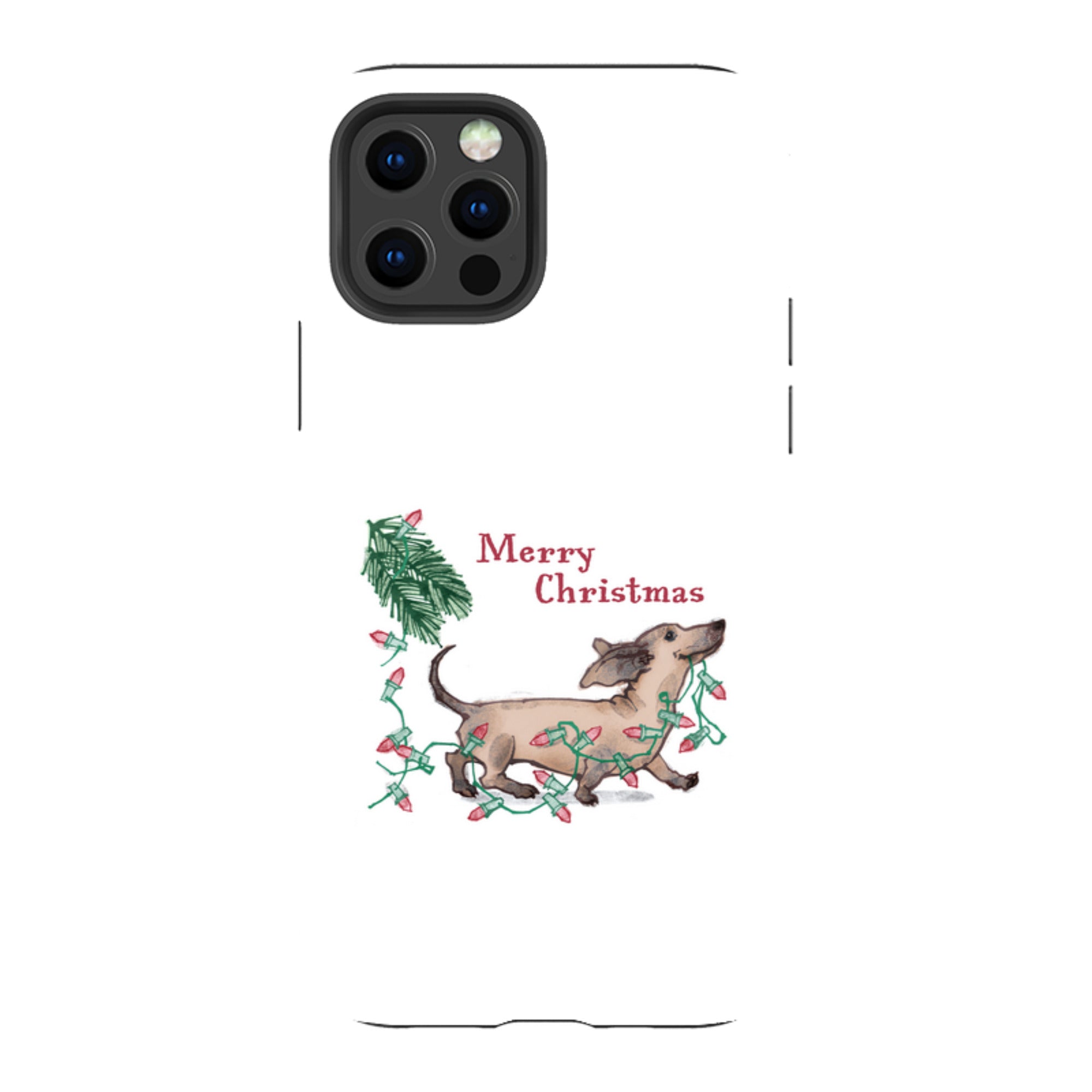 iPhone Tough Case - Christmas Dachshund By Liane Payne
