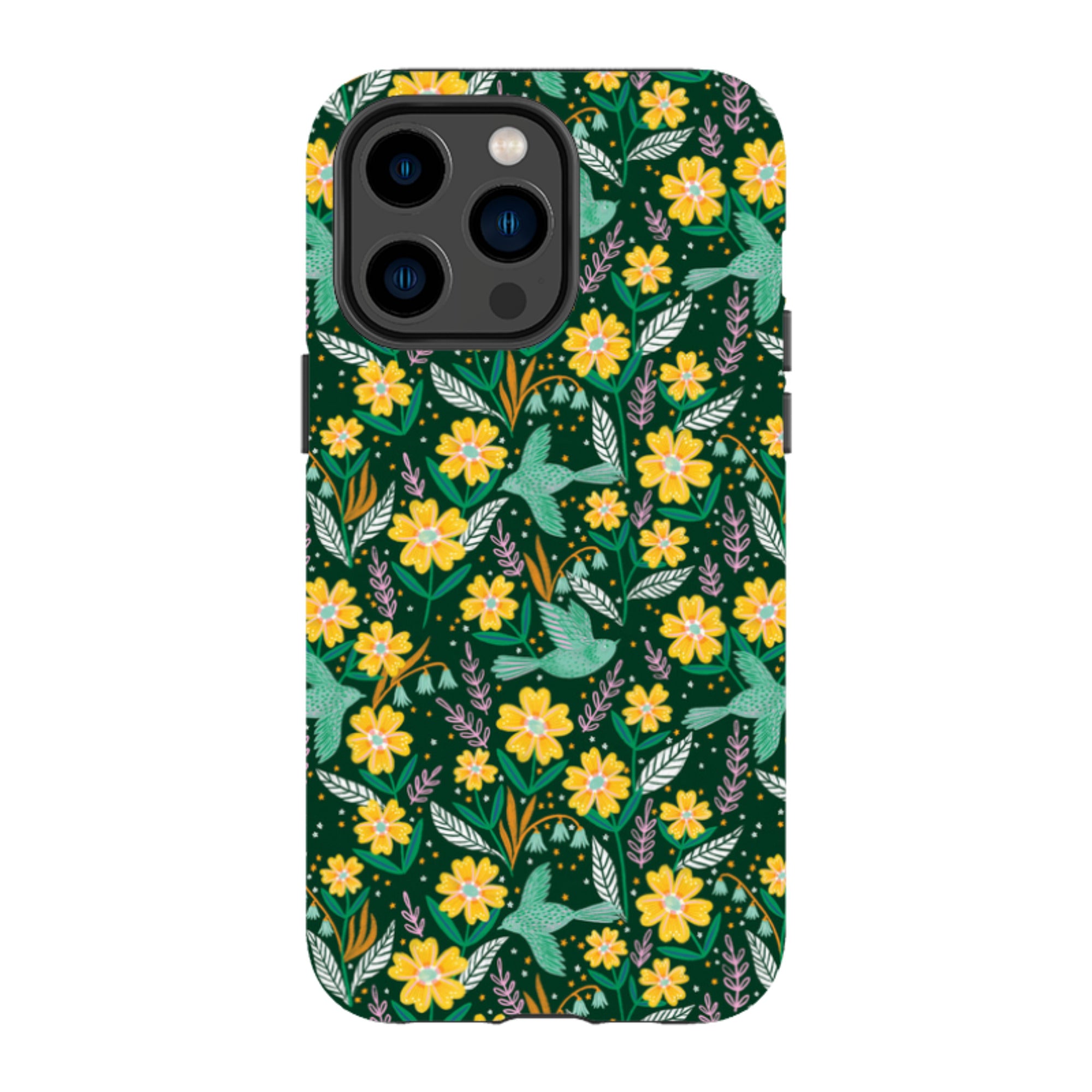 iPhone Tough Case - Sweet Birds Green By Lee Foster Wilson