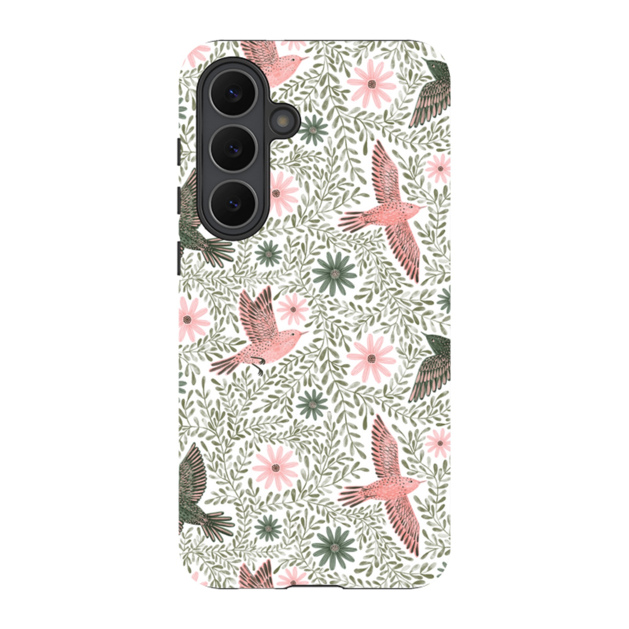 Samsung Tough Case - Bird Pattern Green By Lee Foster Wilson