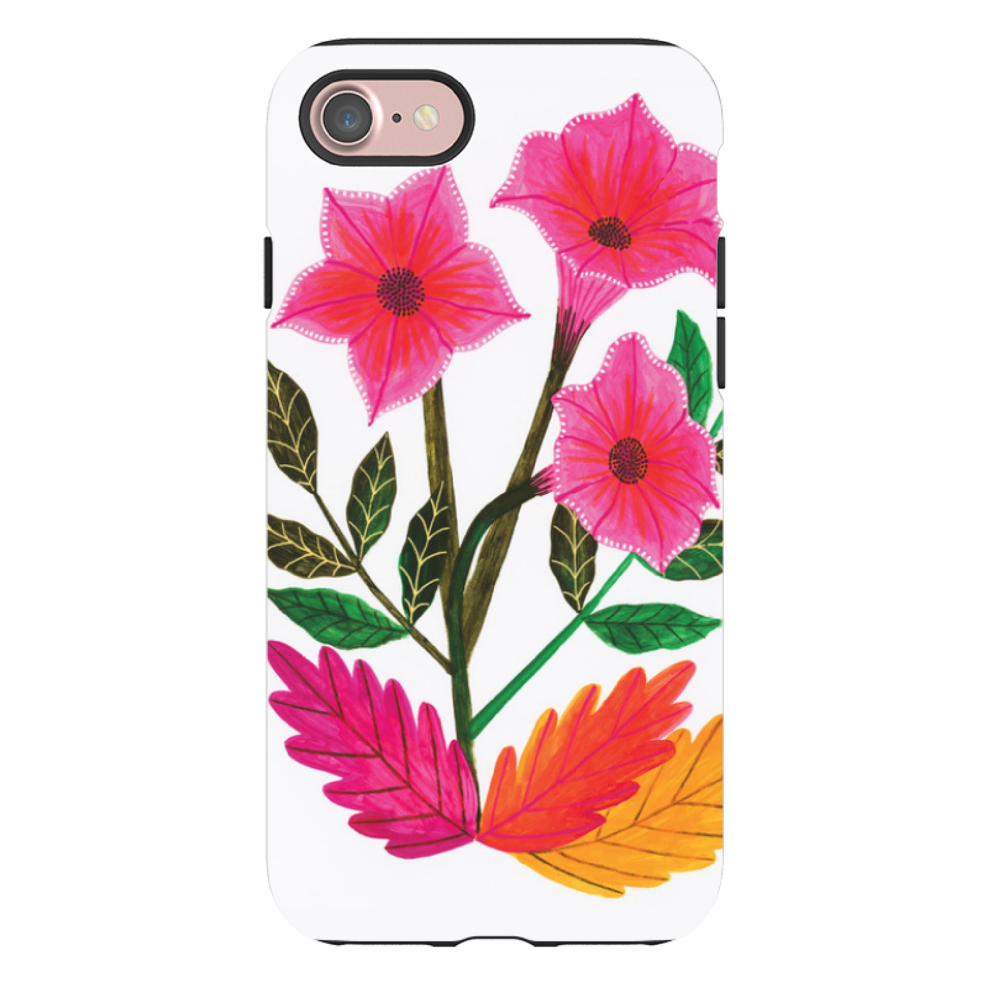 iPhone Tough Case - Trumpet Flowers By Lee Foster Wilson