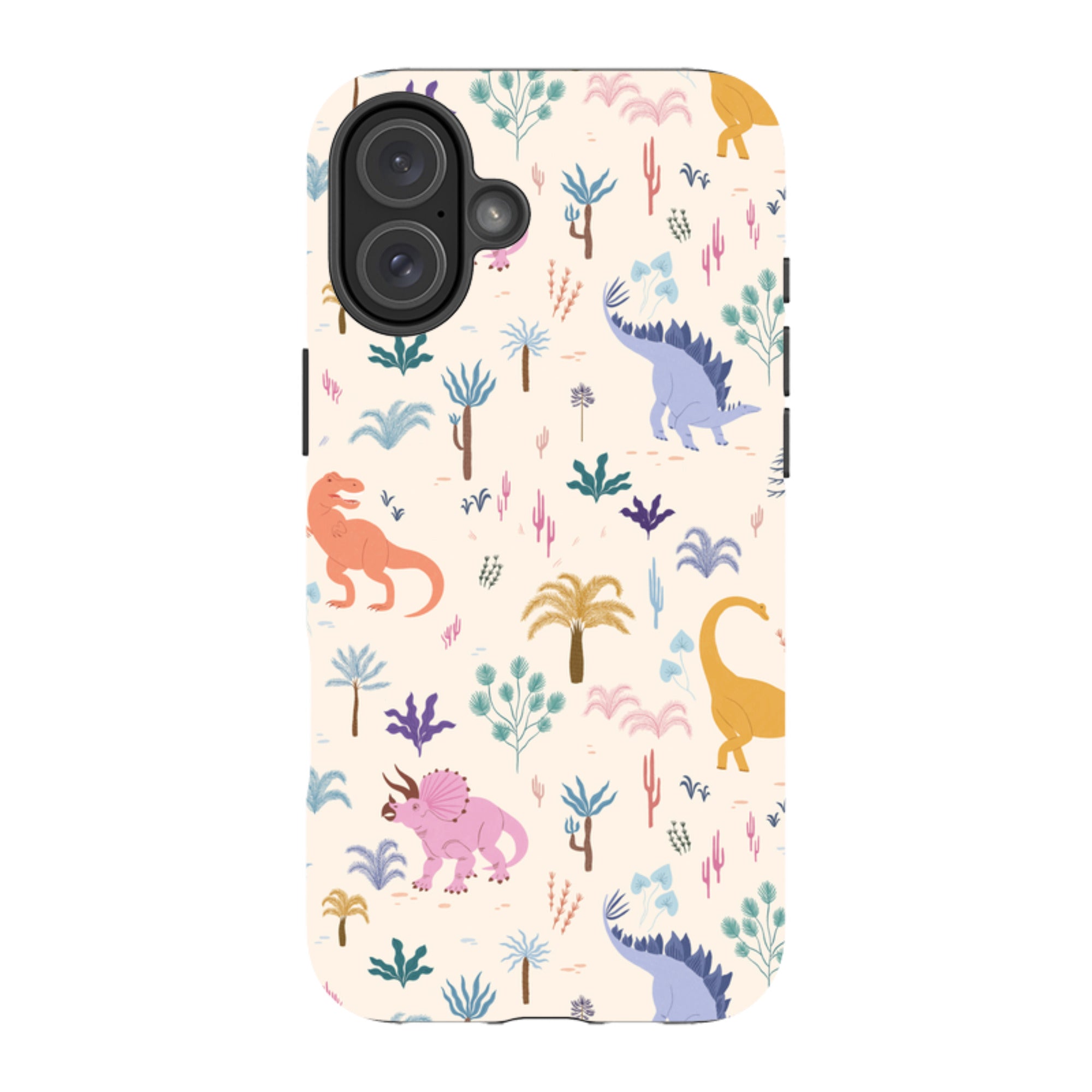 iPhone MagSafe Tough Case - Dinosaur Pattern Light By Meghann Rader